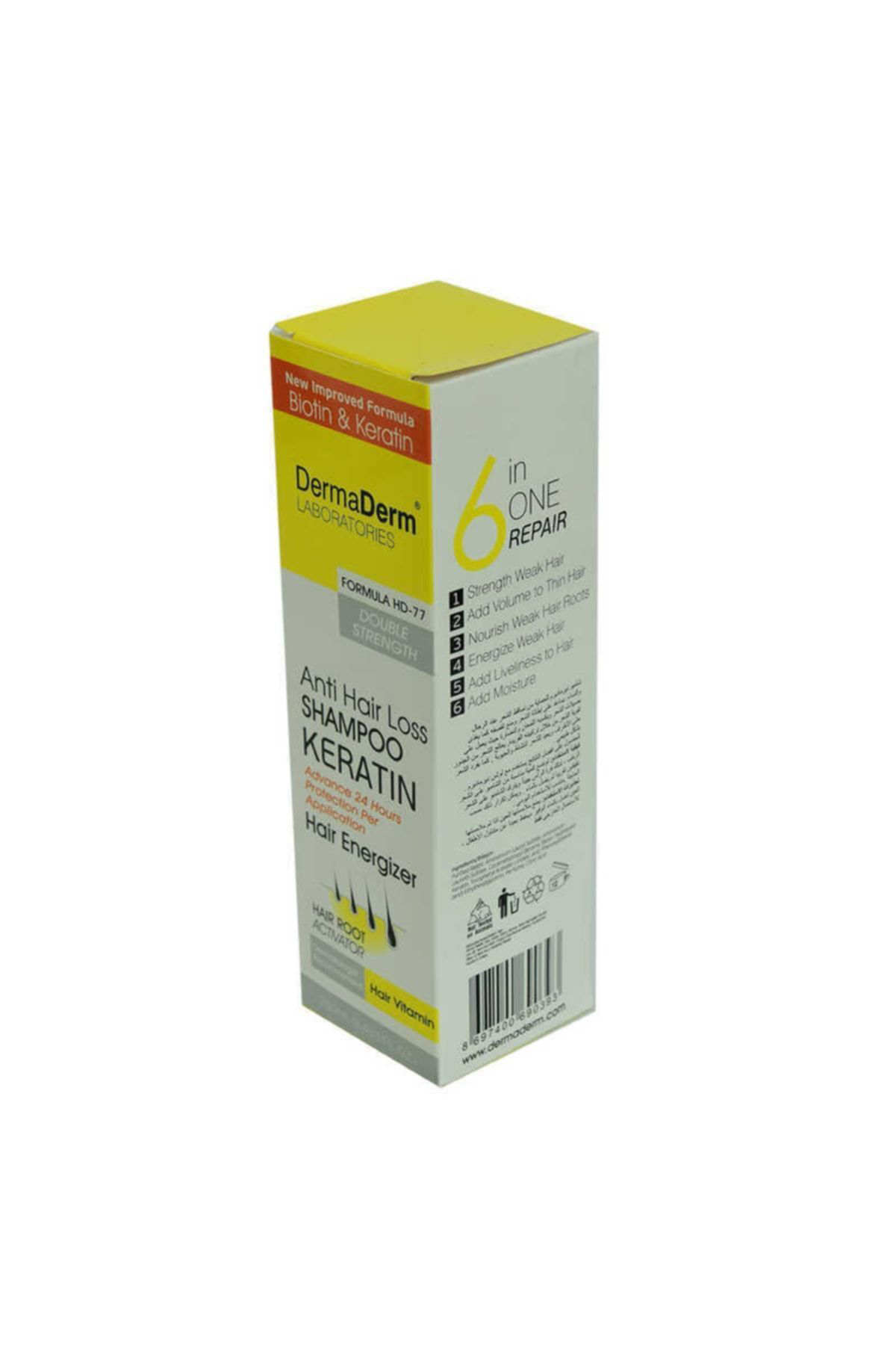 Dermaderm Saç Dökülmesine Karşi Keratin Biotin Ve Vitaminli Şampuan 250 Ml