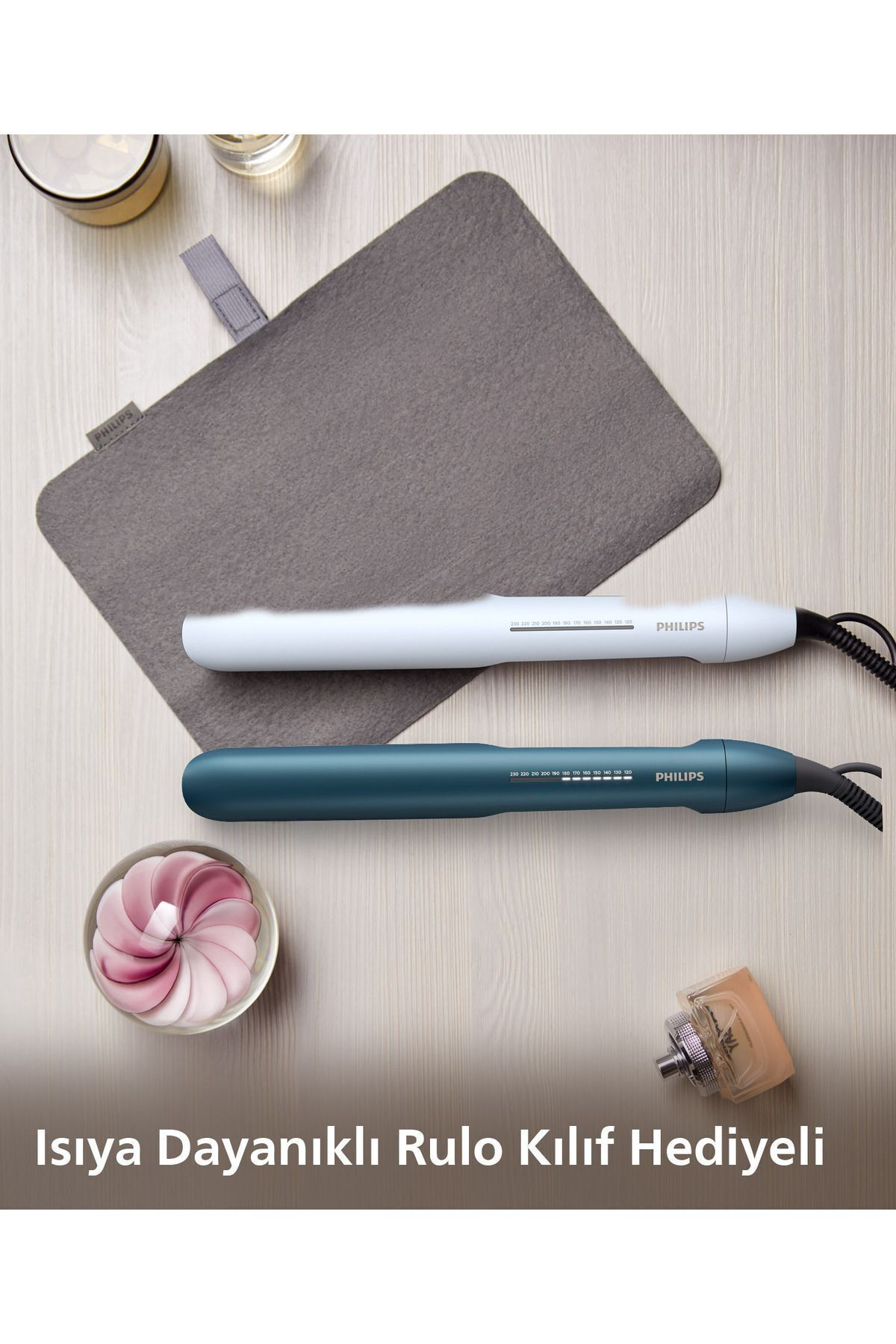 Philips Saç Düzleştirici Bhs732/00,Bukle Özelliği,Argan Yaği Katkili,Uv K