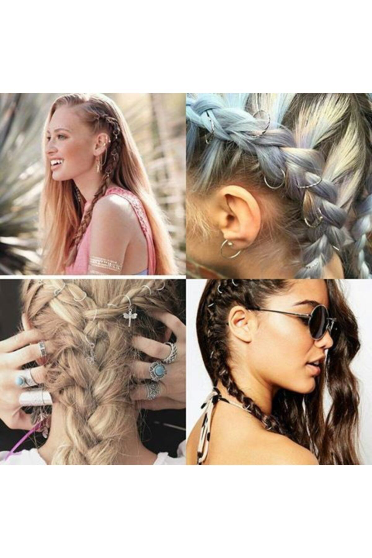 Horussweetshop Saç Piercingi - Saç Yüzüğü - Silver