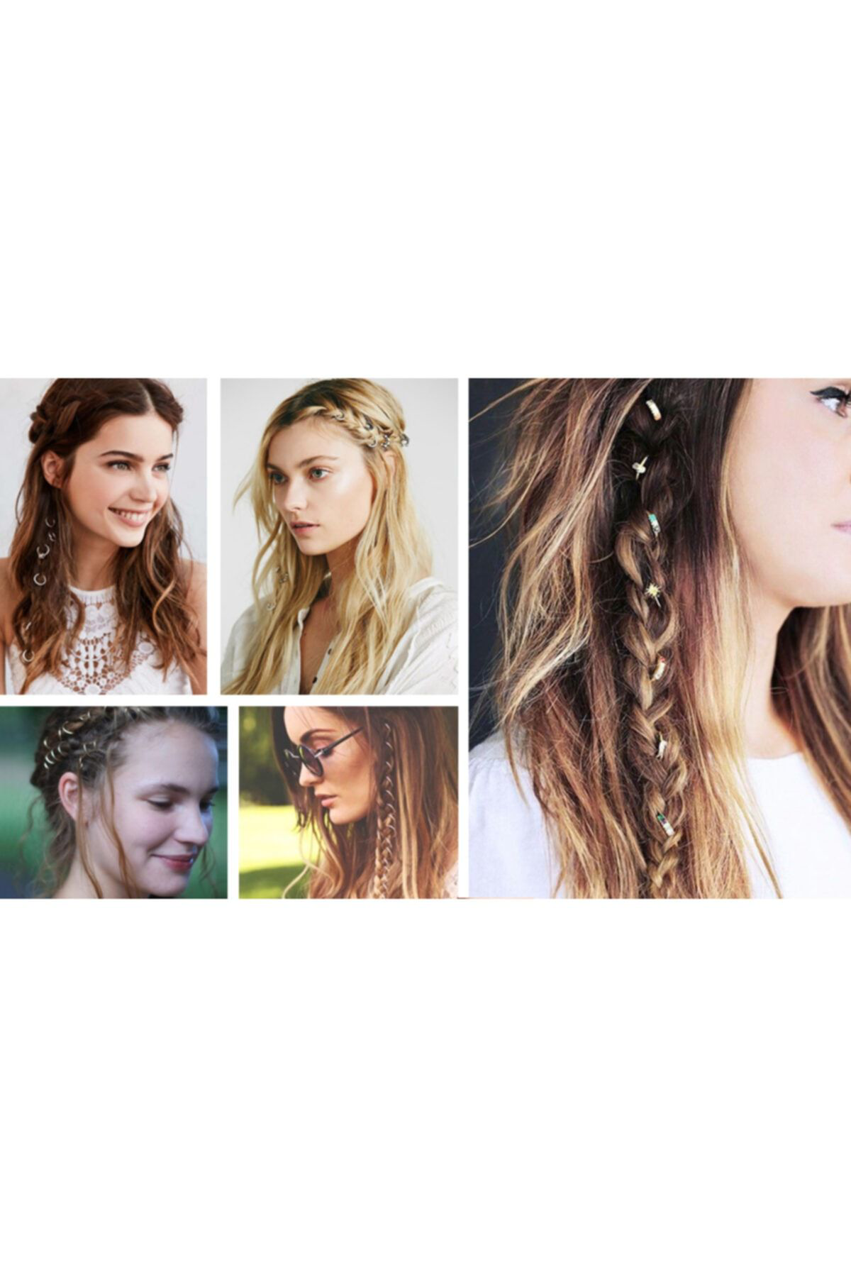 Horussweetshop Saç Piercingi - Saç Yüzüğü - Silver