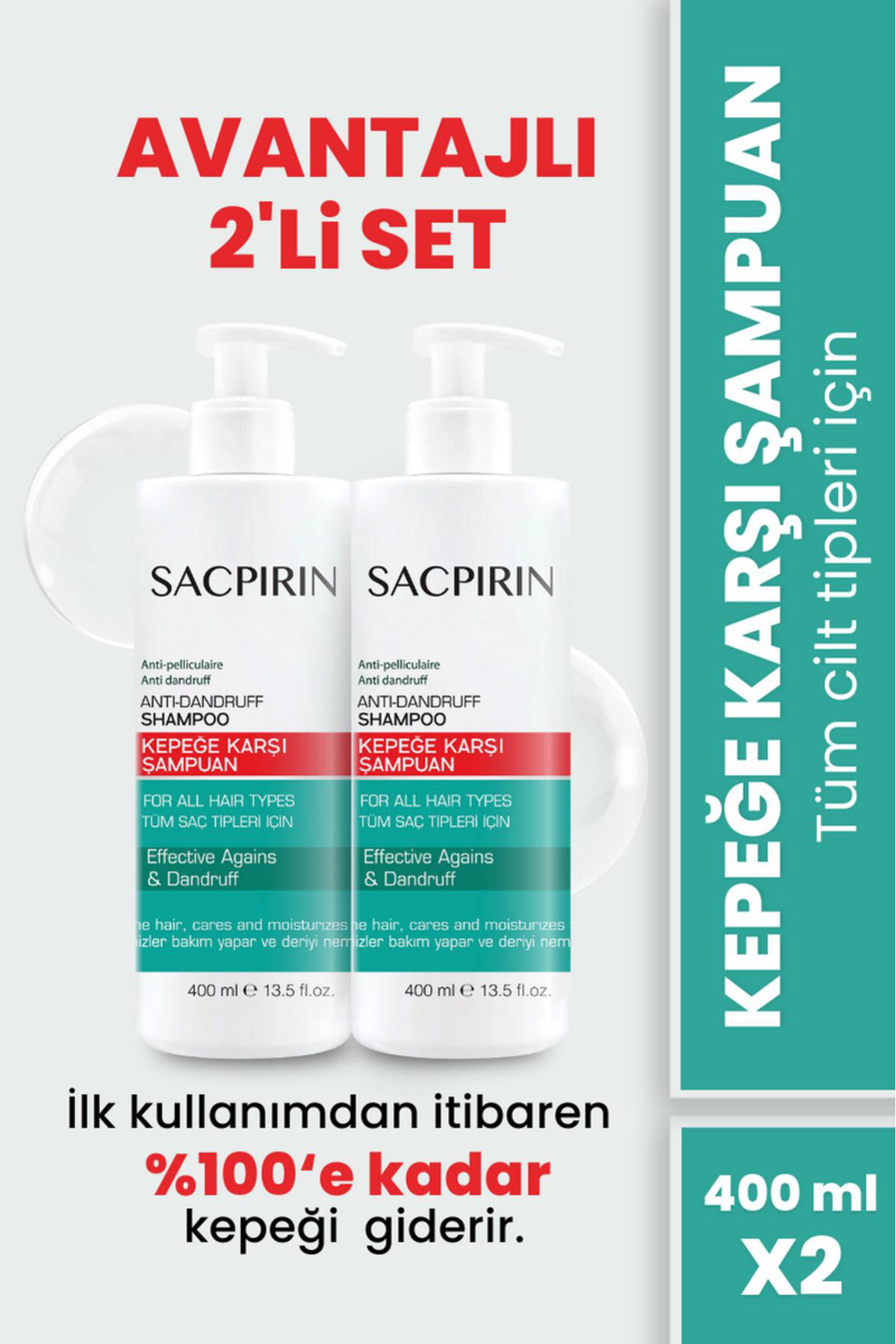 Saçpirin Sacpirin Kepek Karşiti Şampuan * 2