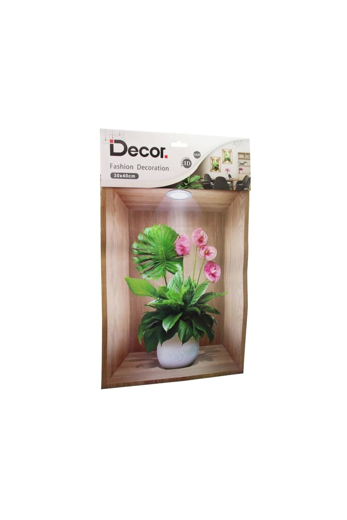 Kaktüs Jack Saksi 3D Duvar Sticker 30X40cm (4767)