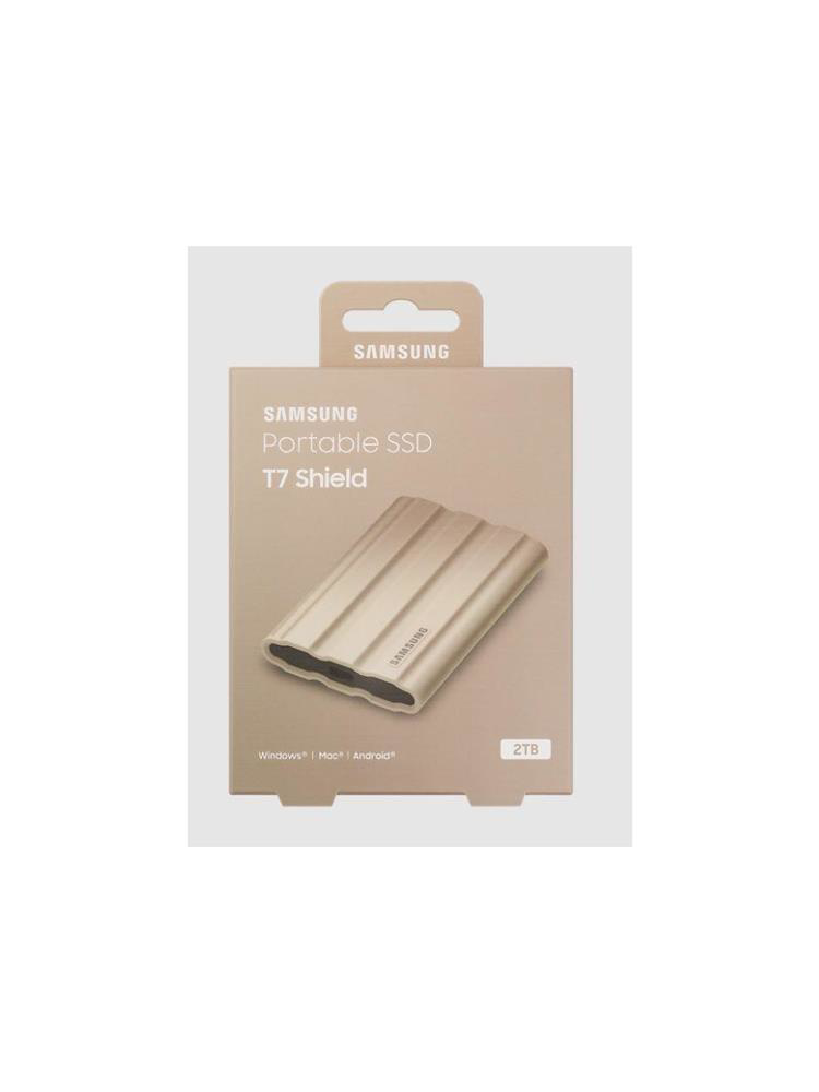 Samsung 2TB T7 Shield Usb 3.2 (Okuma 1050MB - Yazma 1000MB) Bej T
