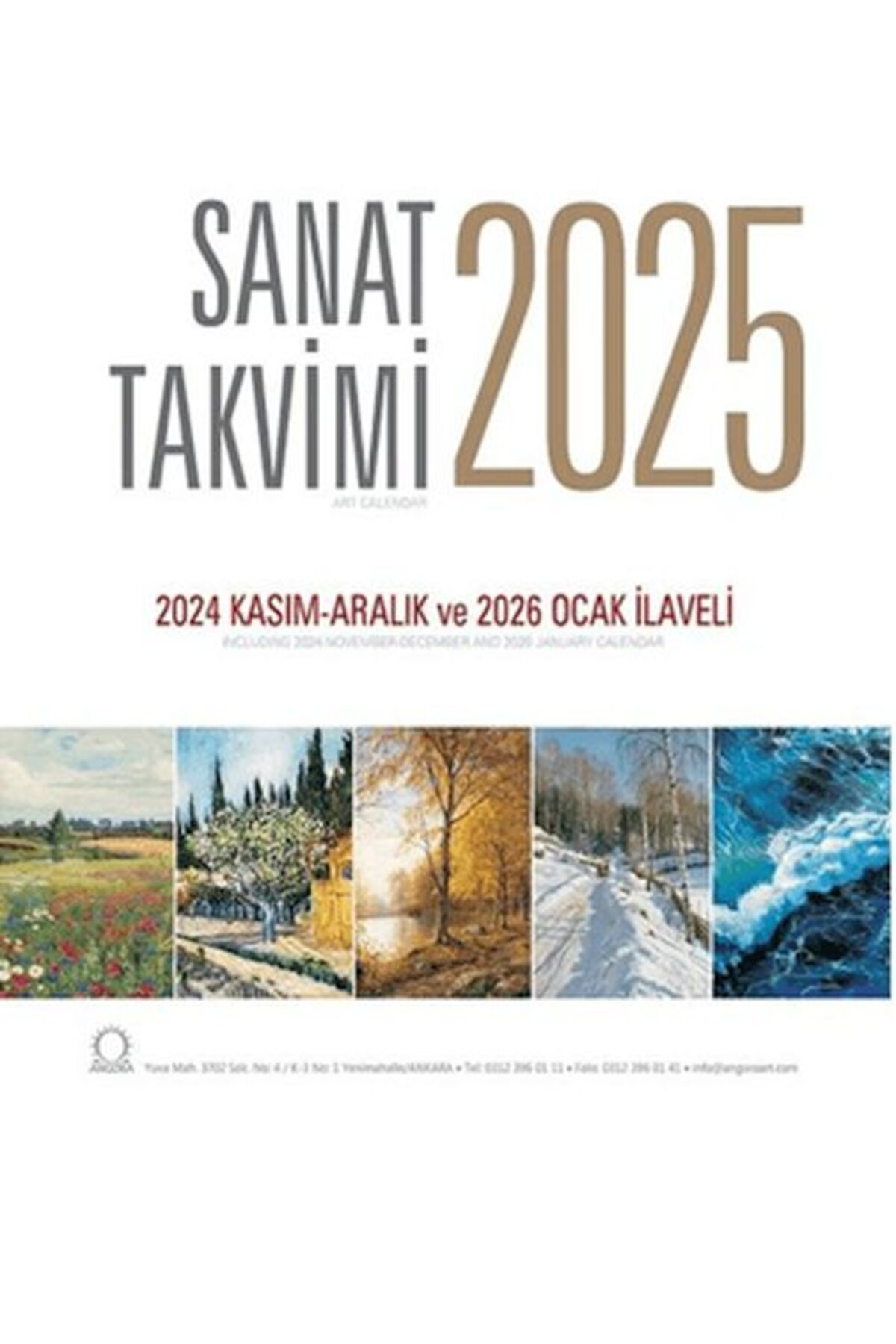 Angora Yayincilik Sanat Takvimi 2025 Duvar Takvimi