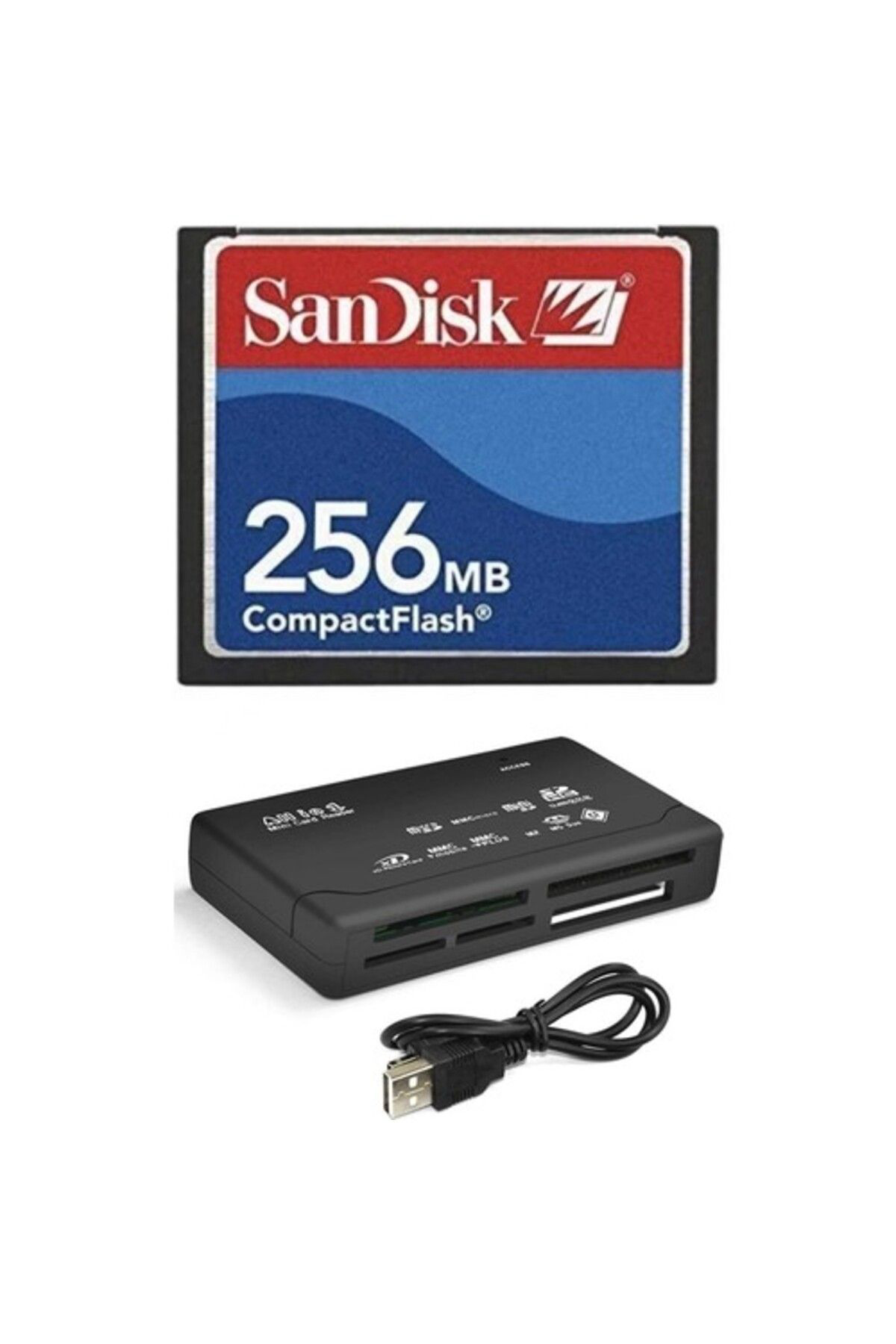 Pmr Sandisk 256 Mb Compact Flash Hafiza Karti - Usb 2.0 Cf Kart Okuyu
