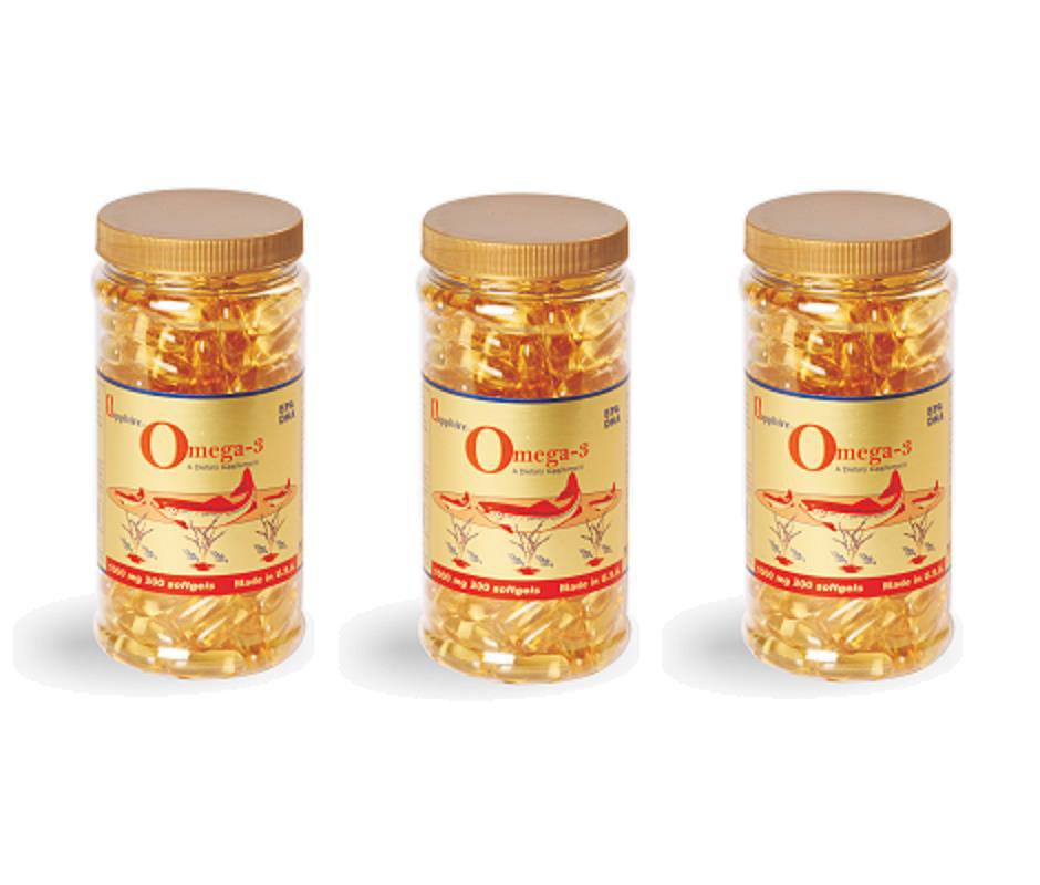 Sapphire  Omega-3 1000 Mg Softgel 200 Yumuşak Kapsül 3 Kutu