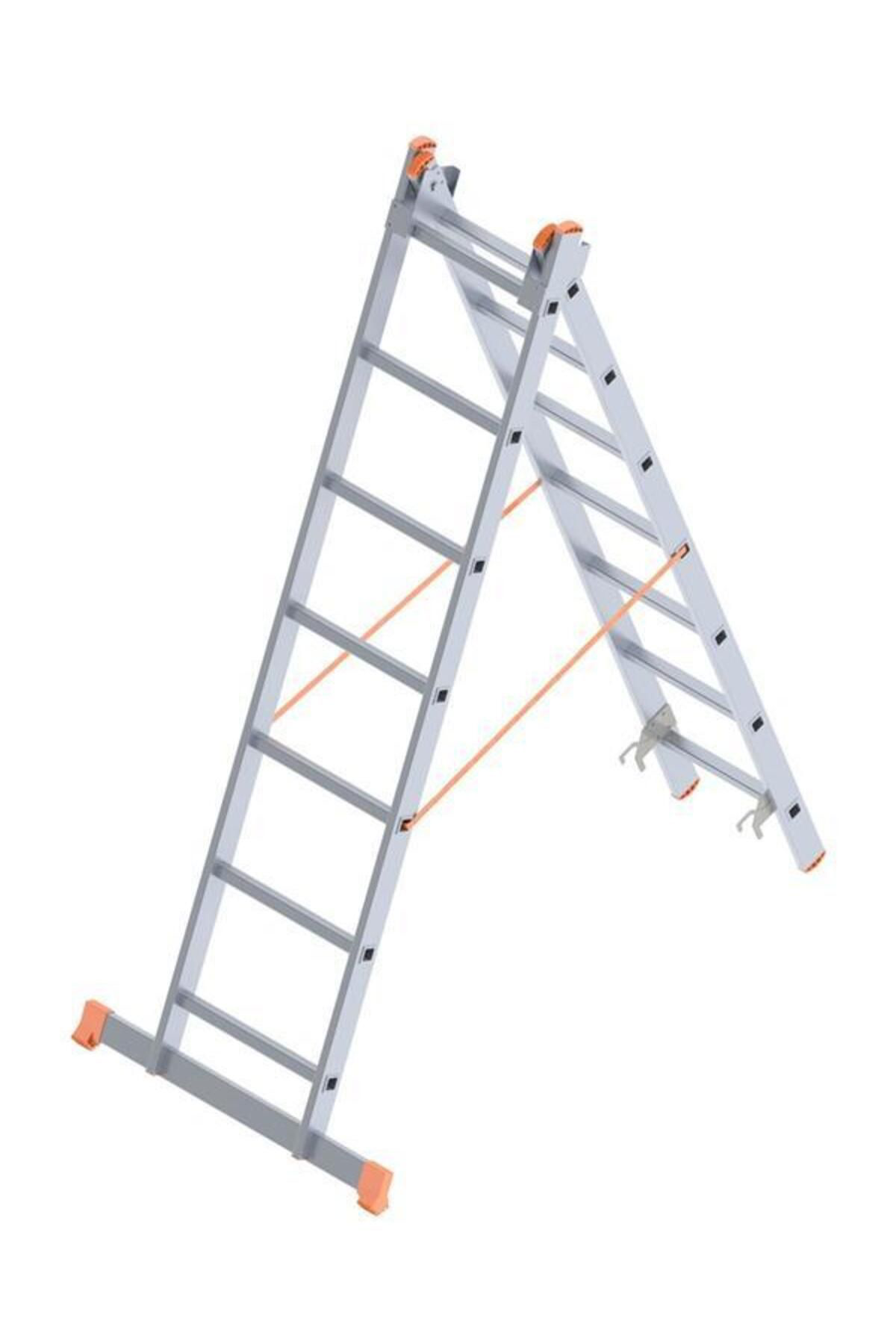 K&A Sarayli 2X7 A Tipi Sürgülü Merdiven 3,86 Metre