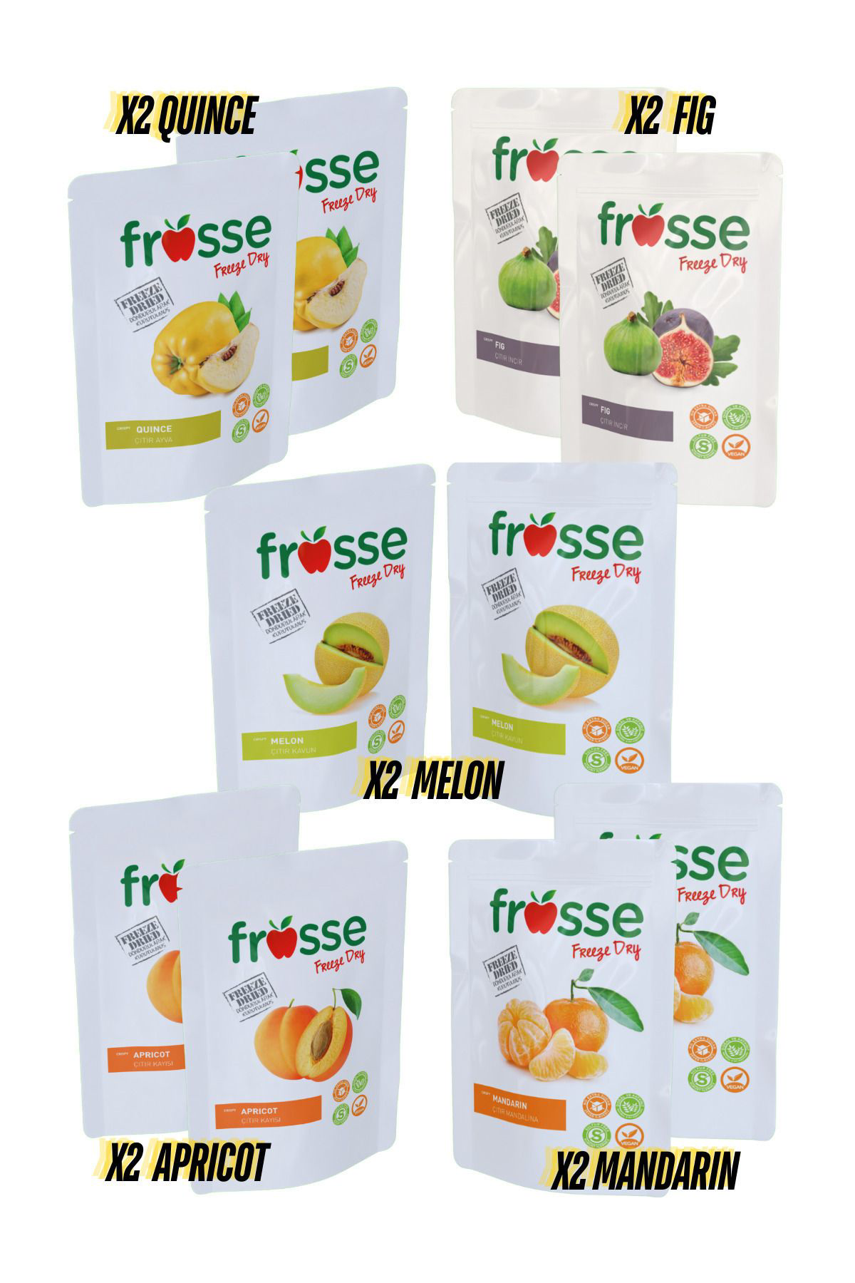 Frosse Sari Meyveler Sepeti - Freeze Dried - Üretici Firmadan Dondurular