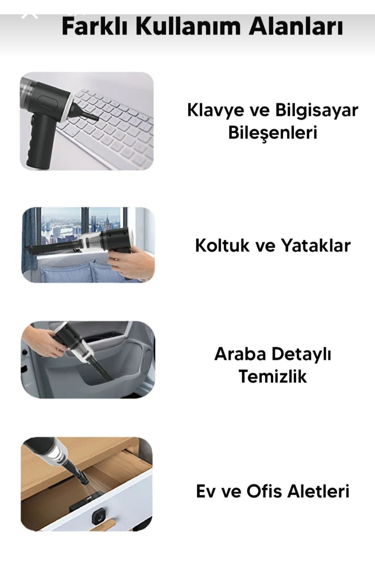 Hasuba Şarjli Süpürge