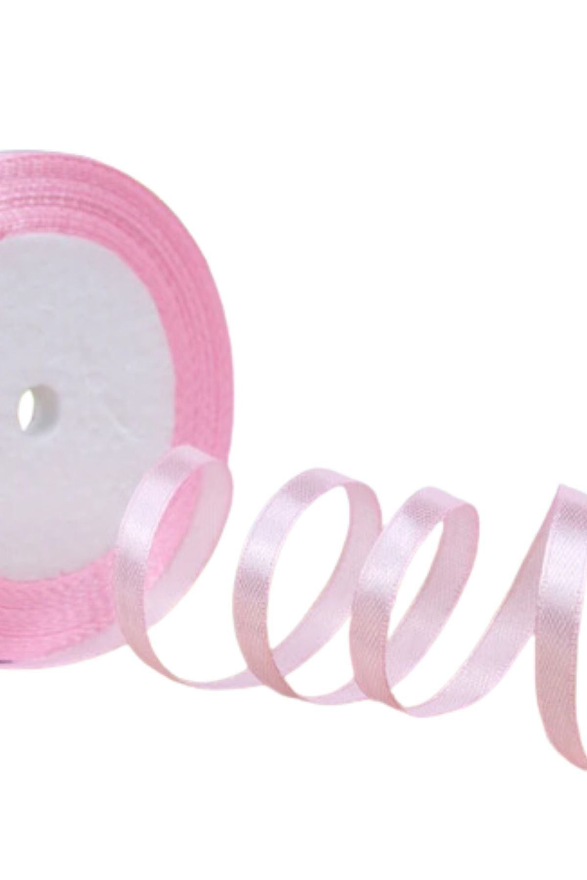 Ok Aksesuar Saten Kurdele 2 Cm 10 Metre Açik Pembe