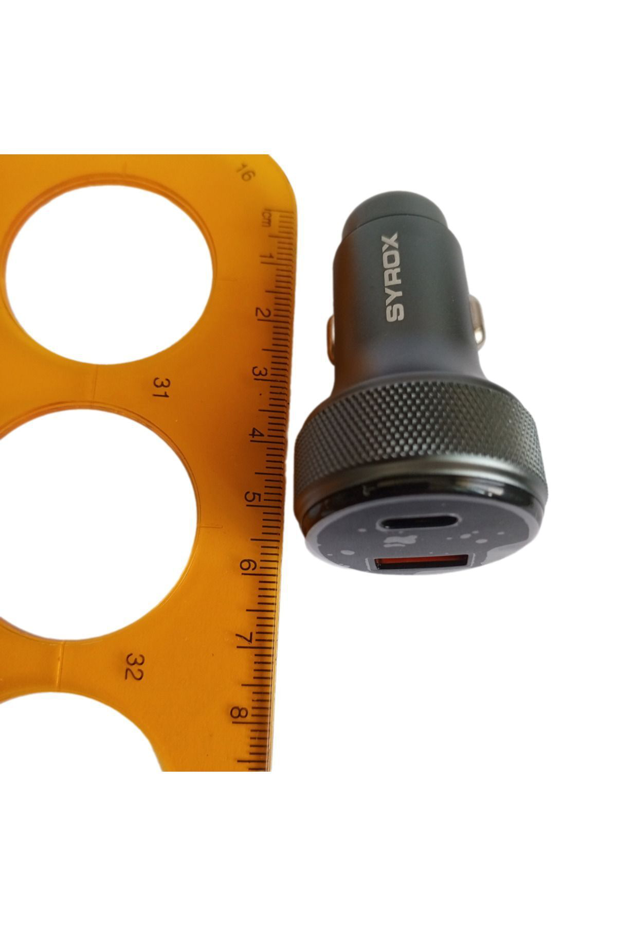 Syrox Sc30b Araç Çakmaklik Şarj Aleti Pd30w, 3.1Amper Lcd Ekran Metal O