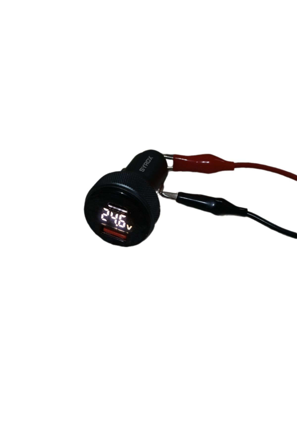 Syrox Sc30b Araç Çakmaklik Şarj Aleti Pd30w, 3.1Amper Lcd Ekran Metal O