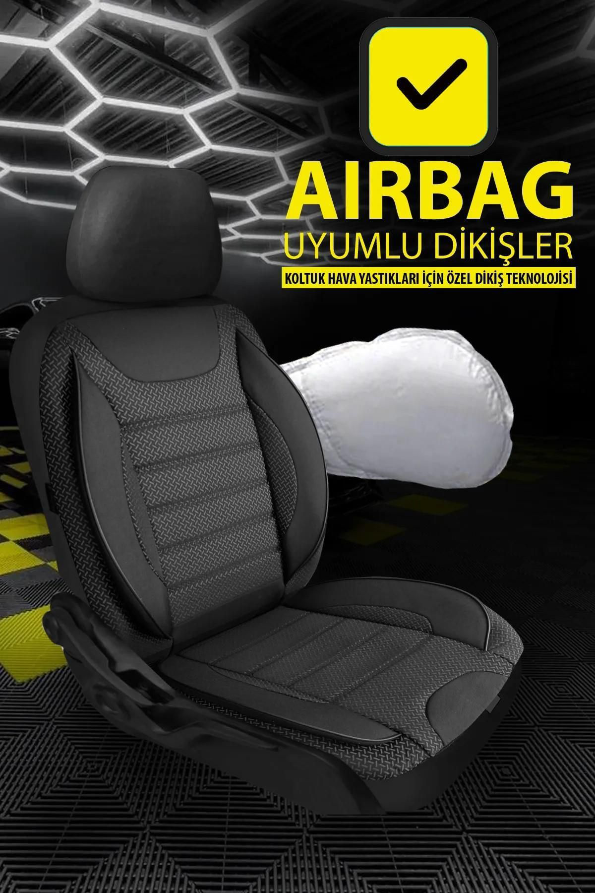 Dgnl Seat Leon 2006-2013Uyumlu Oto Koltuk Kilifi Bronz Serisi - Siyah