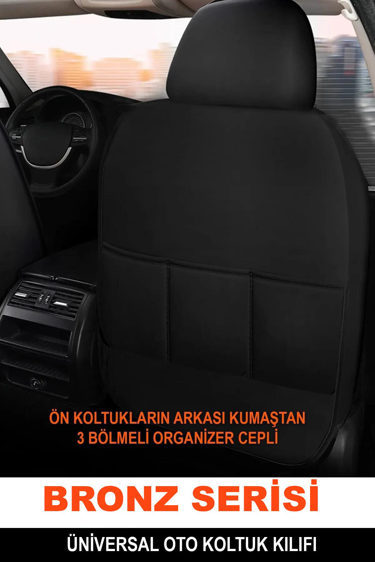 Dgnl Seat Leon 2006-2013Uyumlu Oto Koltuk Kilifi Bronz Serisi - Siyah