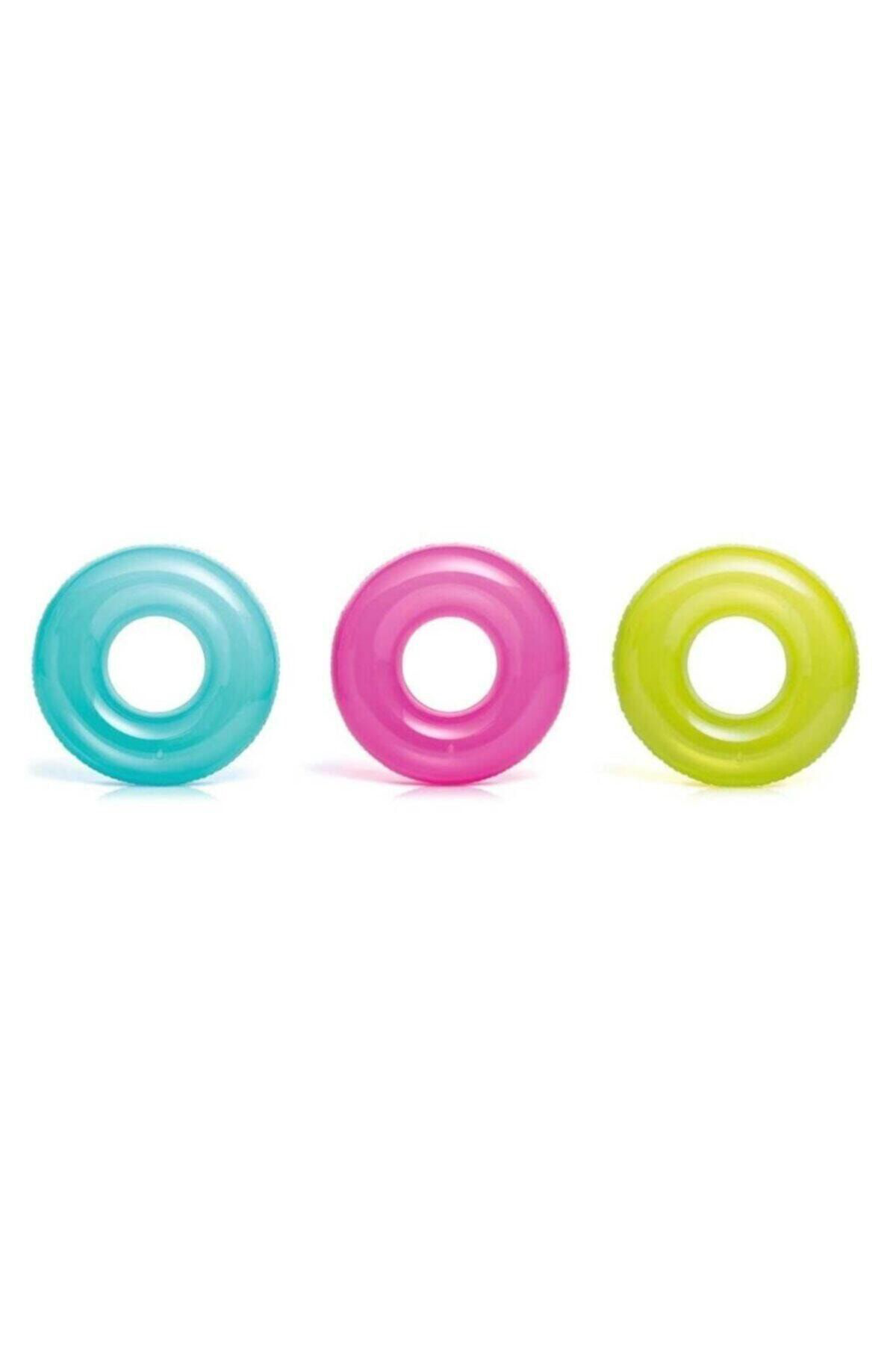İntex Şeffaf Baskili Jumbo Simit 76 Cm - 59260 Pembe