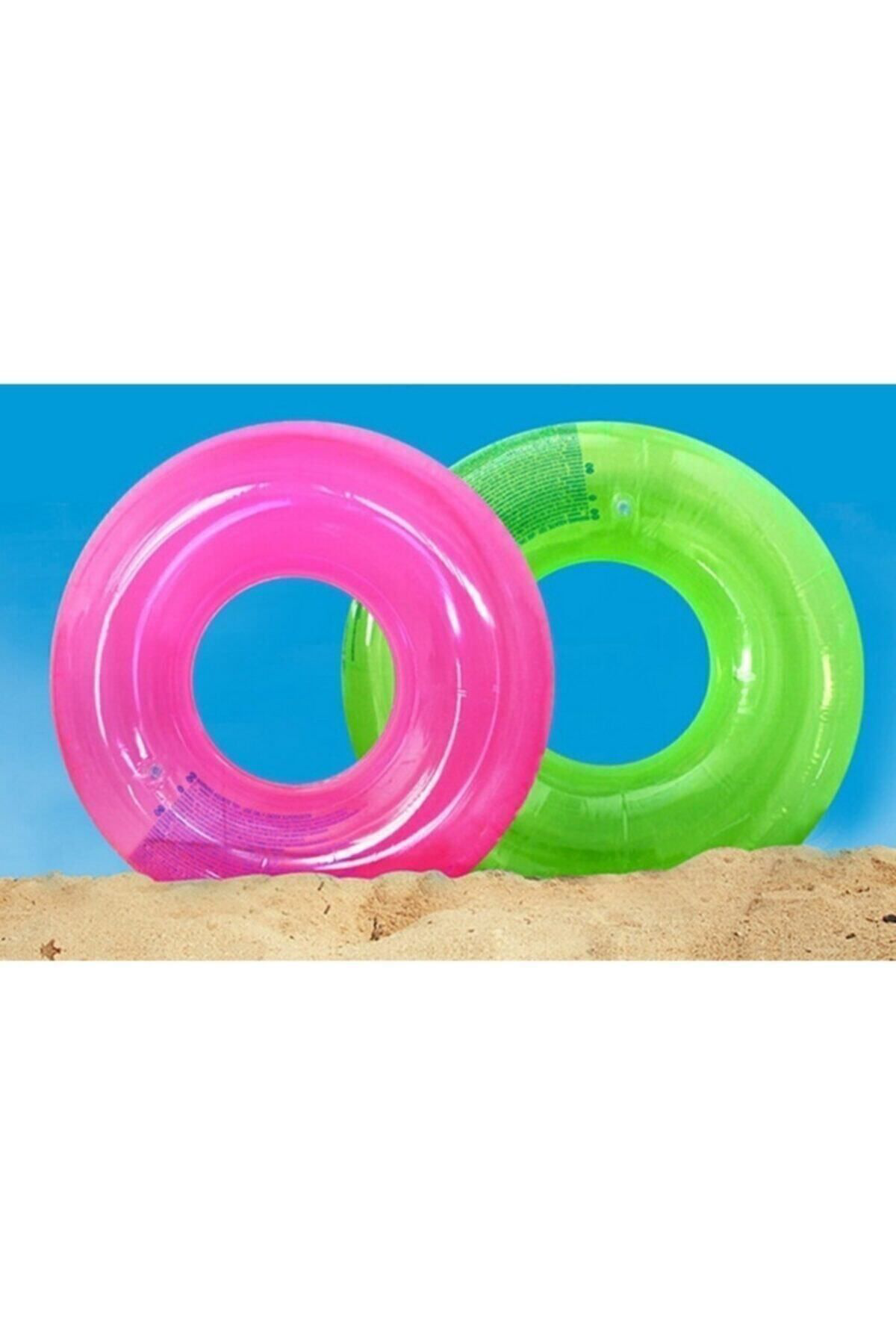 İntex Şeffaf Baskili Jumbo Simit 76 Cm - 59260 Pembe