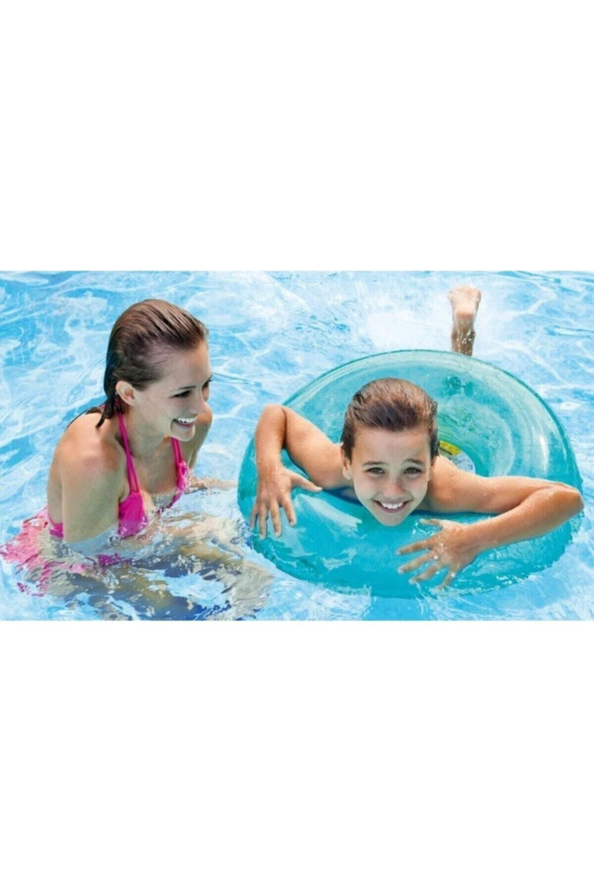 İntex Şeffaf Baskili Jumbo Simit 76 Cm - 59260 Pembe