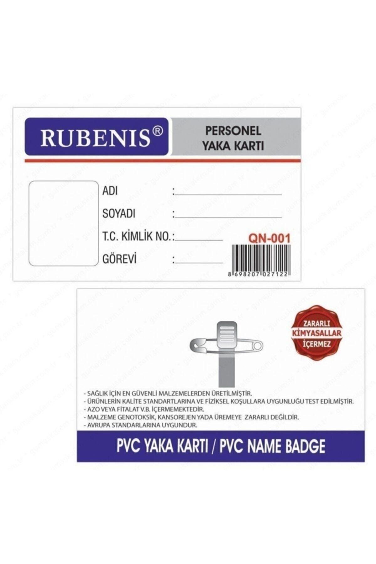 Rubenis Şeffaf İğneli Yaka Karti