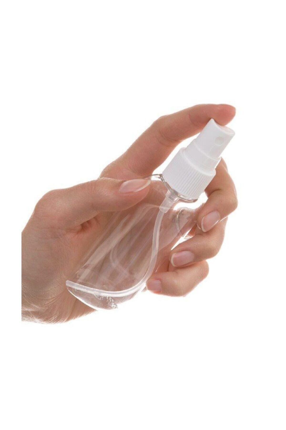 4Asdepo Şeffaf Plastik Şişe 100 Ml Sprey Başlikli 50 Adet