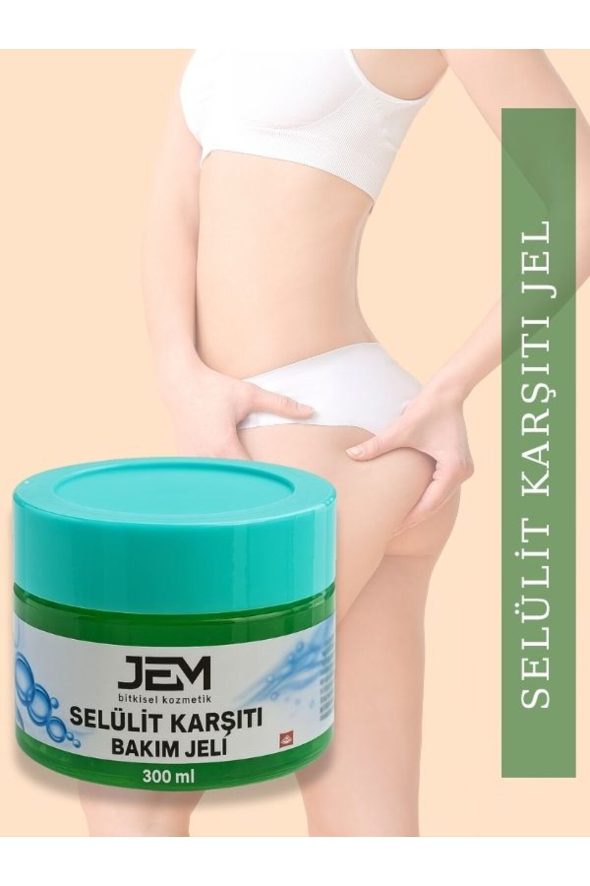 Jem Kozmetik Bitkisel Selülit Karşiti Sikilaştirici Jel -Çatlak Bakim 300Ml
