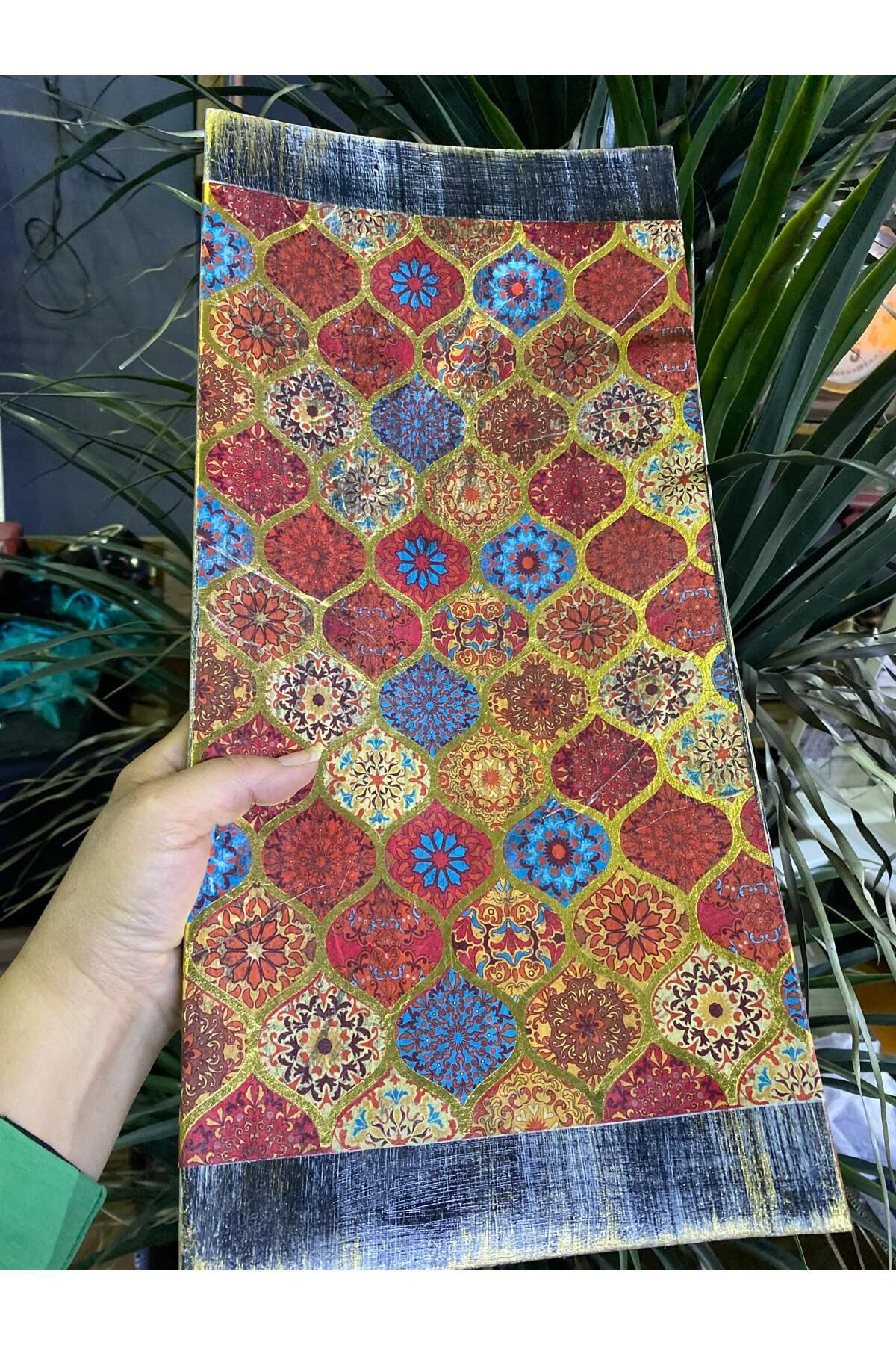 Elif Aksesuar Seramik Etnik Desenli Dekoratif Kase
