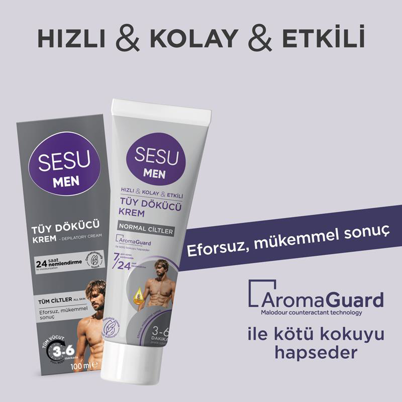 Sesu  Men Erkek İçin Tüy Dökücü Krem 100 Ml
