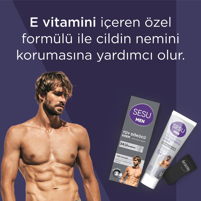 Sesu  Men Erkek İçin Tüy Dökücü Krem 100 Ml