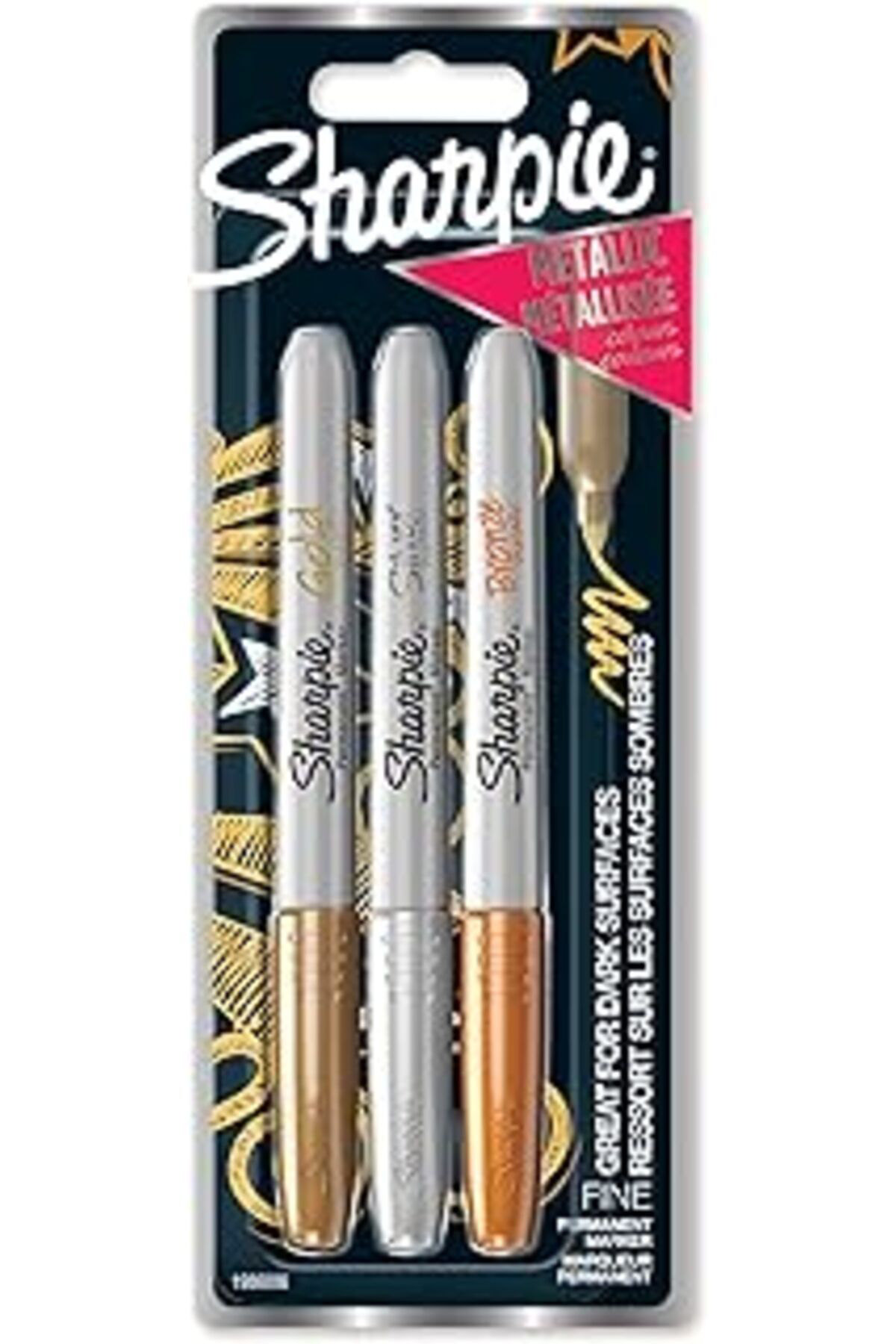 Roztomily Sharpie Metalik Markör, Karişik 3'Lü Paket