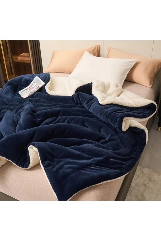 Mulberry Sherpa Polar Battaniye Çift Tarafli Tek Kişilik 160X220 Cm