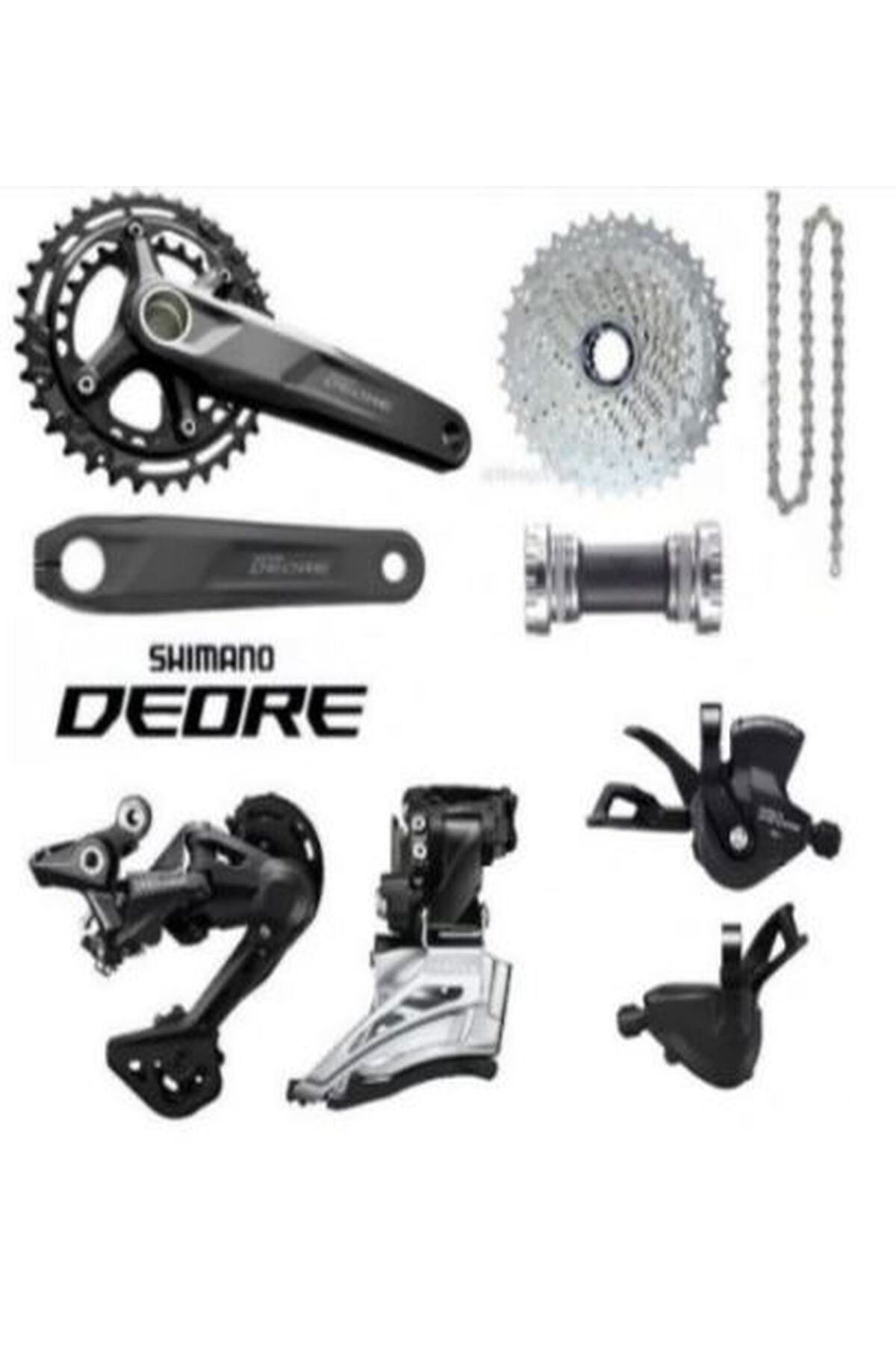 Shinko Shimano Deore Fc-M 4100 2×10 Vites Mtb Grupset