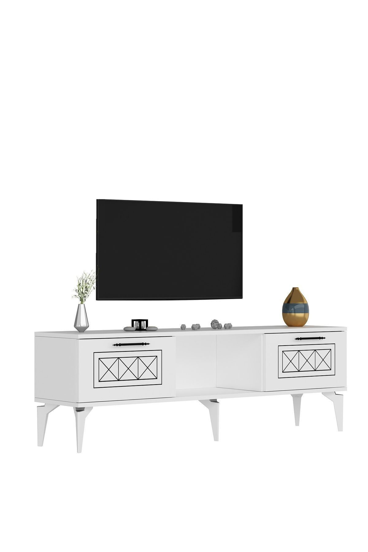 Cantek Dizayn Shumenn Tv Sehpasi (Alt Modül) Beyaz-Beyaz