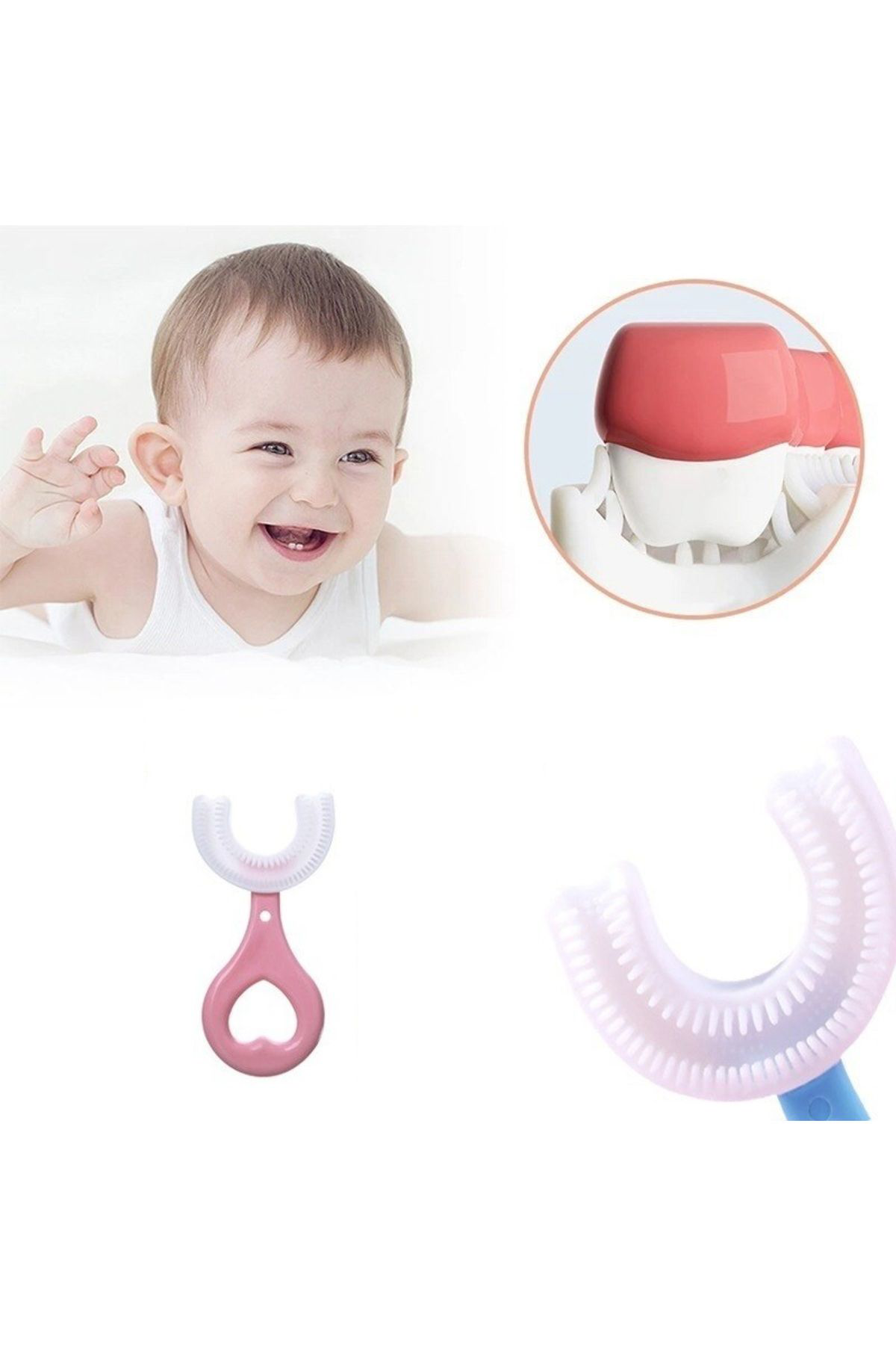 K&A Silikon Çocuk Diş Firçasi Tartar Temizleyici (2-12 Yaş) - Pembe