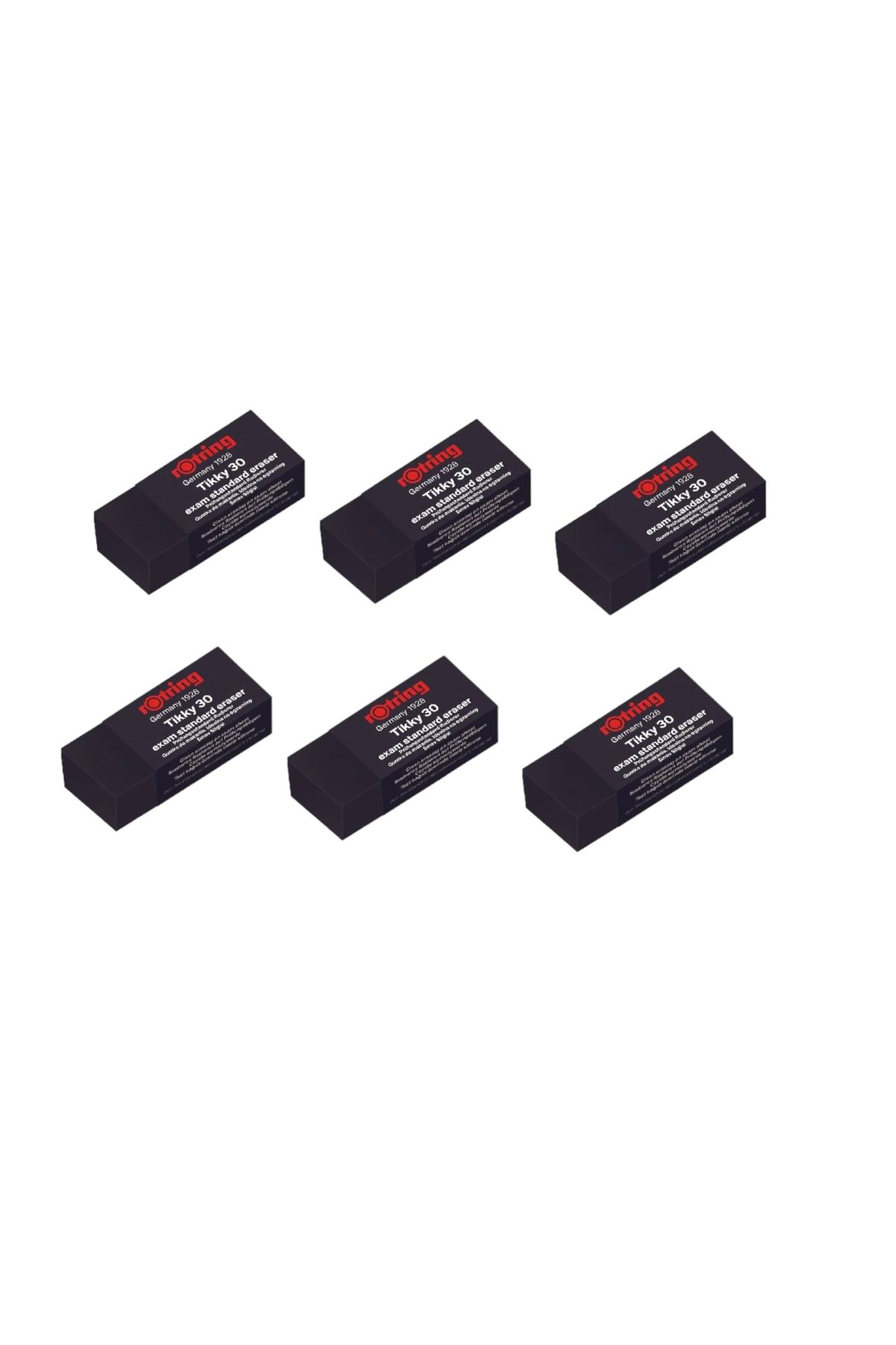 Rotring Sinav Silgisi Tikky-30 Siyah ( 6 Adet )