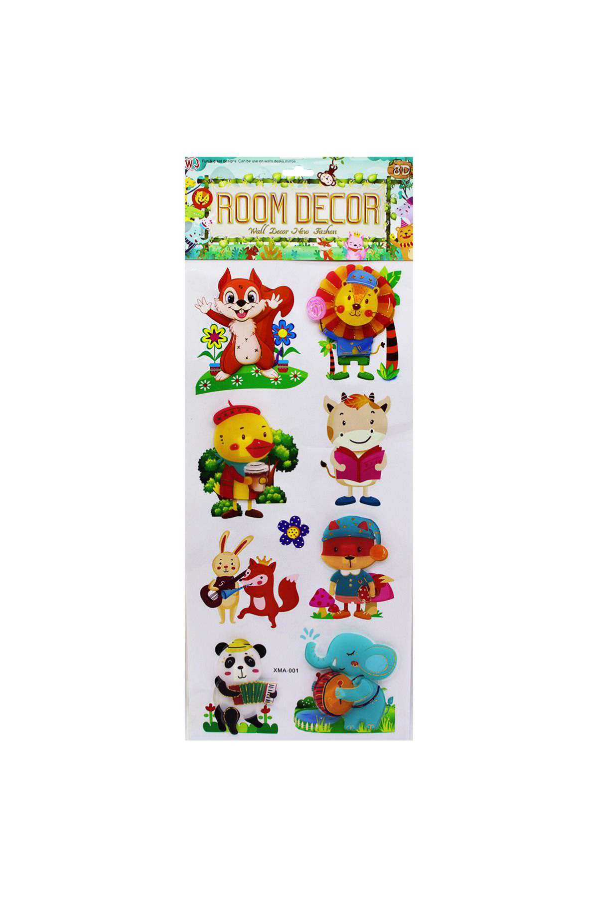 Cexos Şirin Hayvan Figürlü Duvar Sticker Mix 8D 8-9 Parça (4767) - Cbt2370-9450
