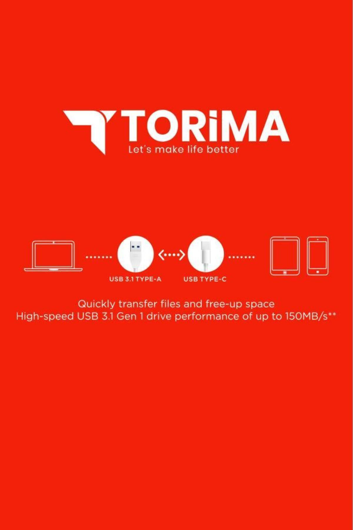 Torima Siyah 64Gb Çift Sürücülü Usb-Type-C Otg