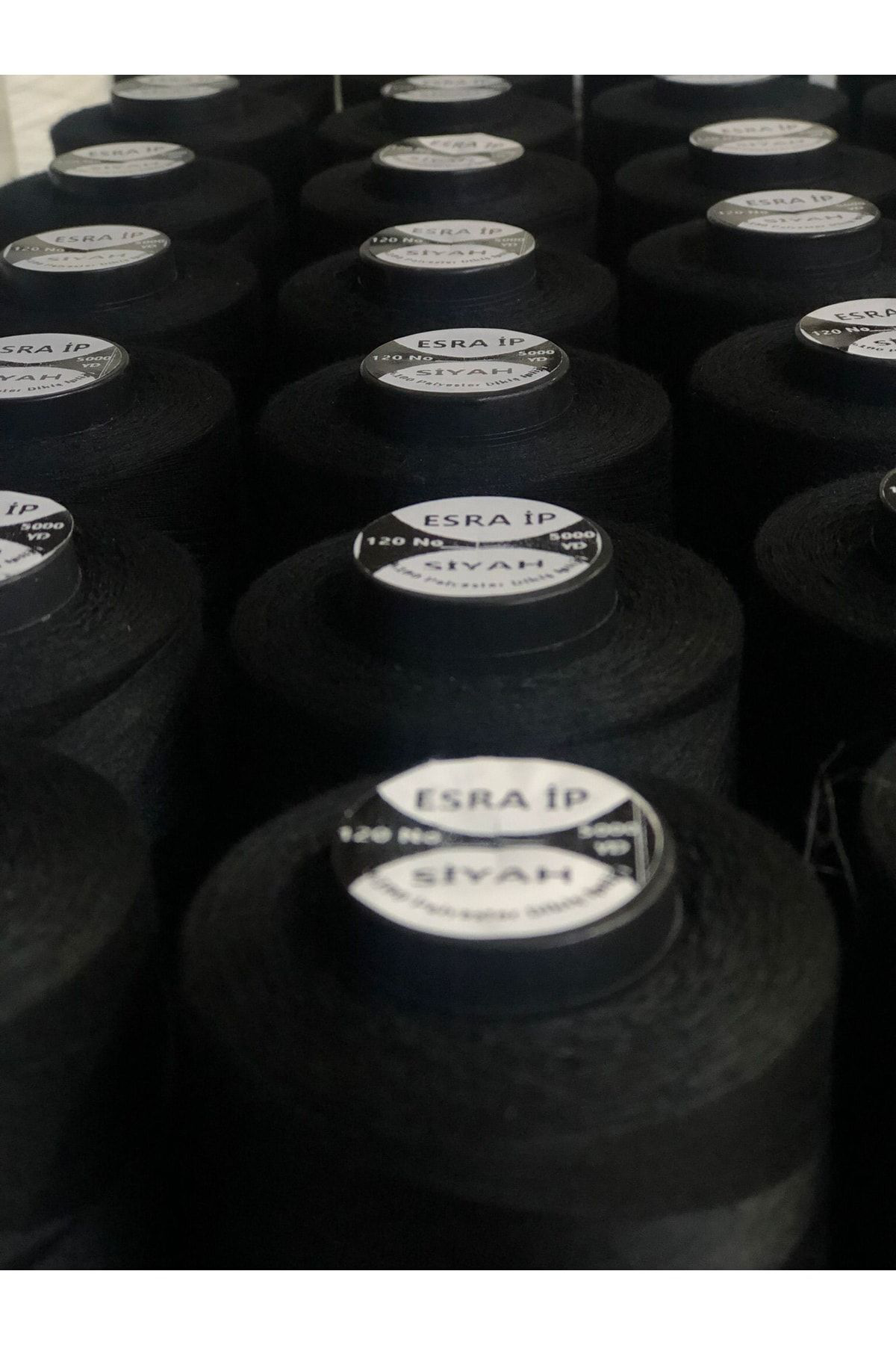 Esra Siyah Dikiş İpliği Polyester 120 Numara (Açiklama Okuyunuz)