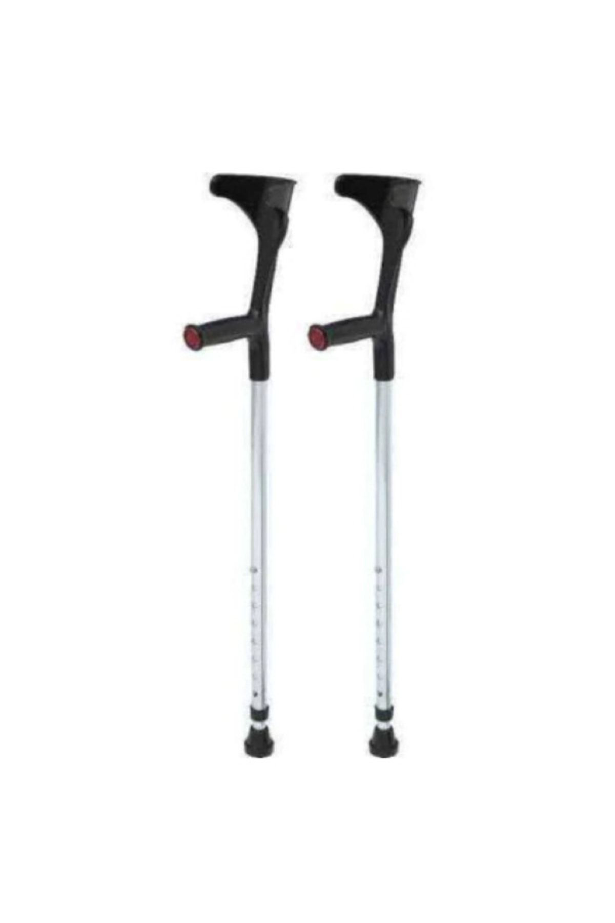Tekcell Siyah Kanedyen - Ayarlanabilir Dirsek Destekli Baston Çift (2 Ade