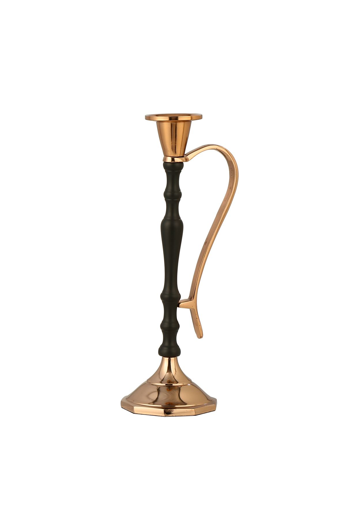 Vitale Siyah Kulplu Şamdan Bakir 8X26 Cm Ak.İr0317