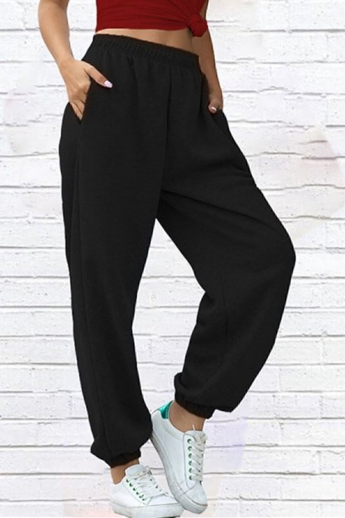 S'gizli Unisex 2İp Örme Kumaş Uv Baski Ciwi Eşofman Alt