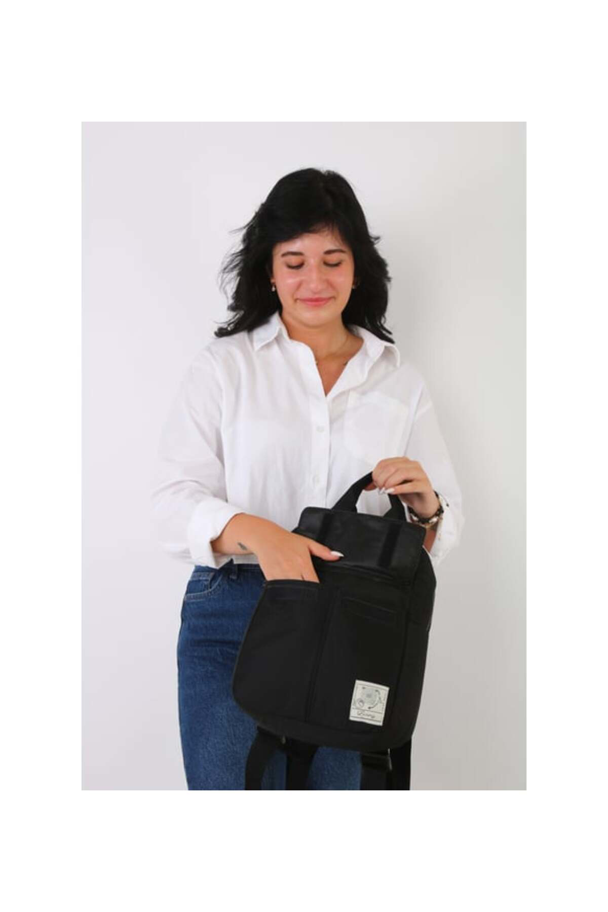 Monalisa Home Siyah Unisex Essential Sirt Çantasi