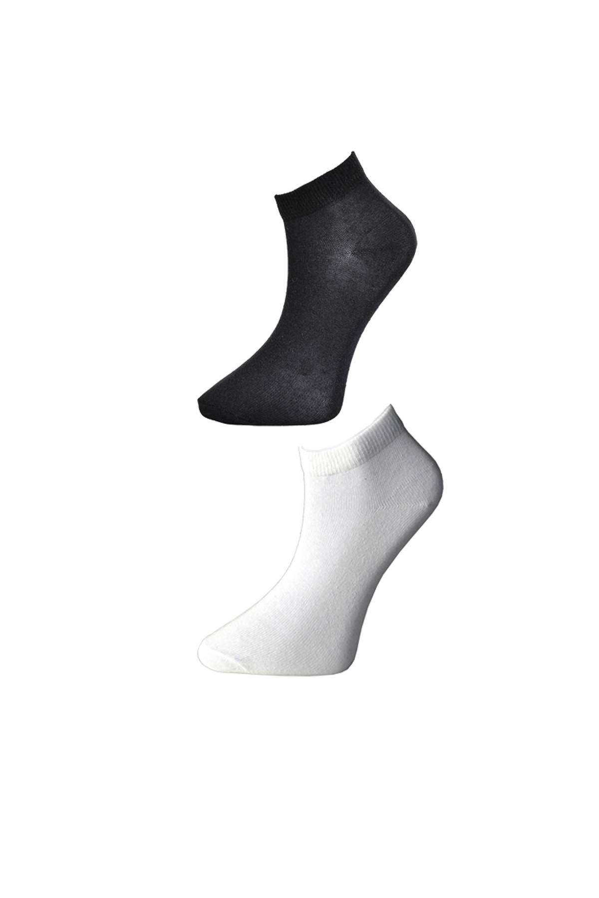 Just Cheap Store Siyah Ve Beyaz Kadin Bilek Çorap 15 Çift