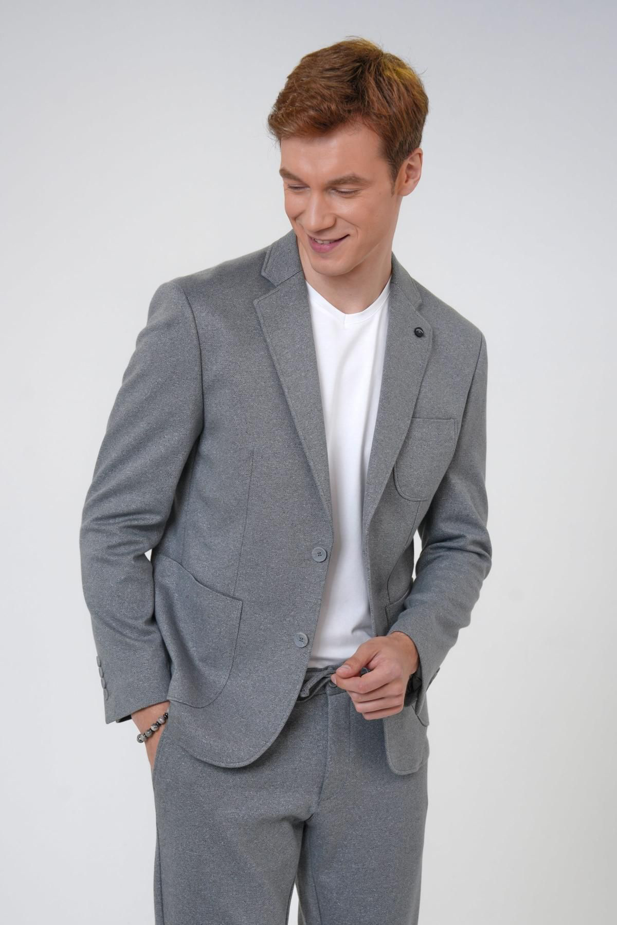 Slimfit Düz Takım Elbise