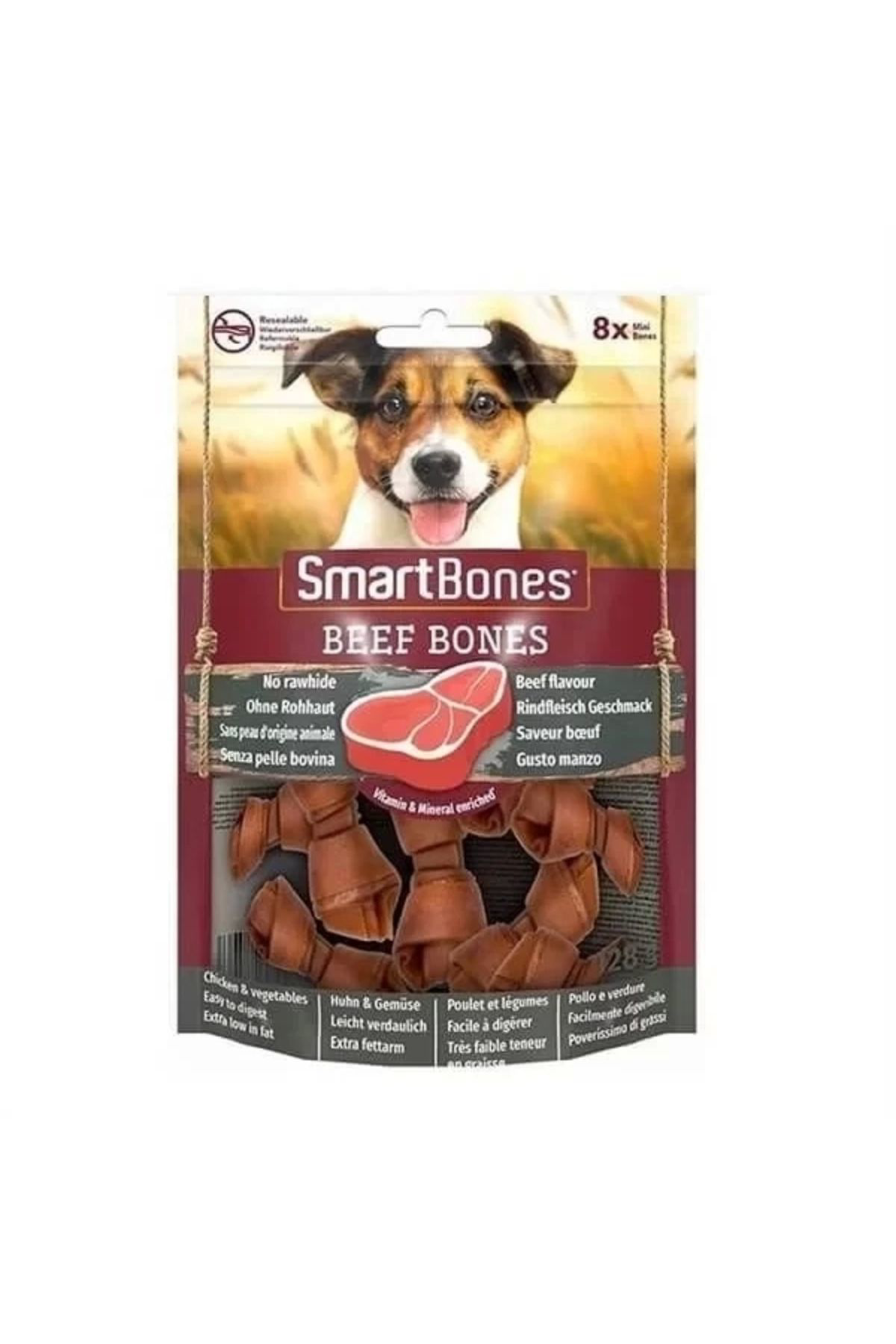 Butik Smart Bones Siğir Etli Mini Düğüm Kemik Köpek Ödül Mamasi 8 Li 12