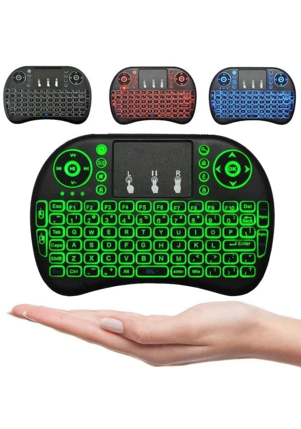 Smart Tv Box Ps3 Uyumlu Kablosuz Dokunmatik Işıklı Şarjlı Touchpa