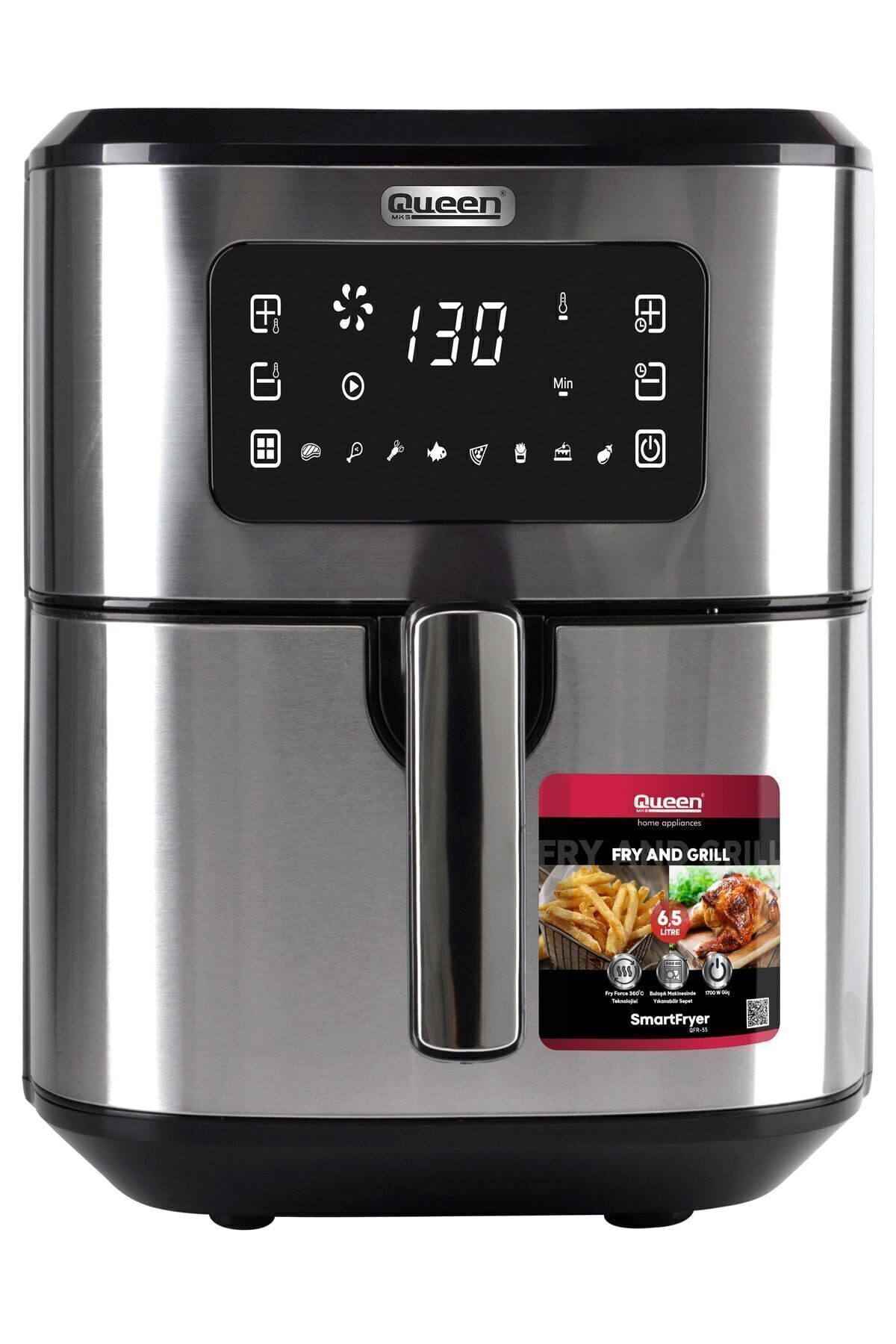 Queen Smartfryer Xxl Airfryer 6,5 Lt Dokunmatik Yağsiz Sicak Hava Fritö