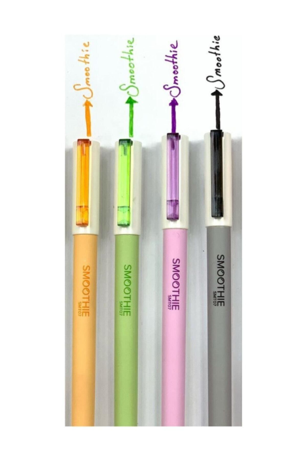 Scrikss Smoothie Roller Jel Kalem Pastel Renkler 4'Lü Set