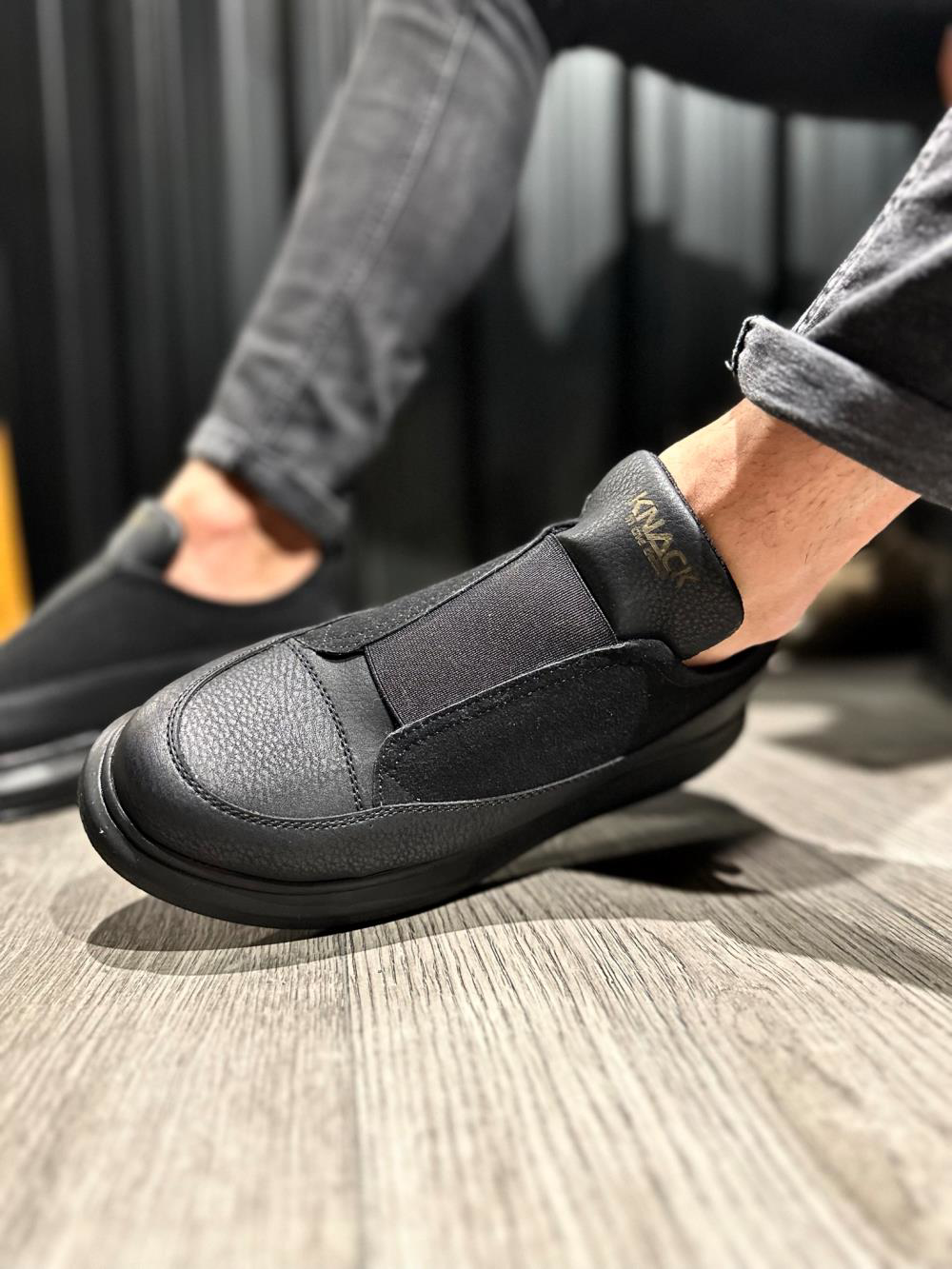 Sneakers Ayakkabı 911 Siyah (Siyah Taban)