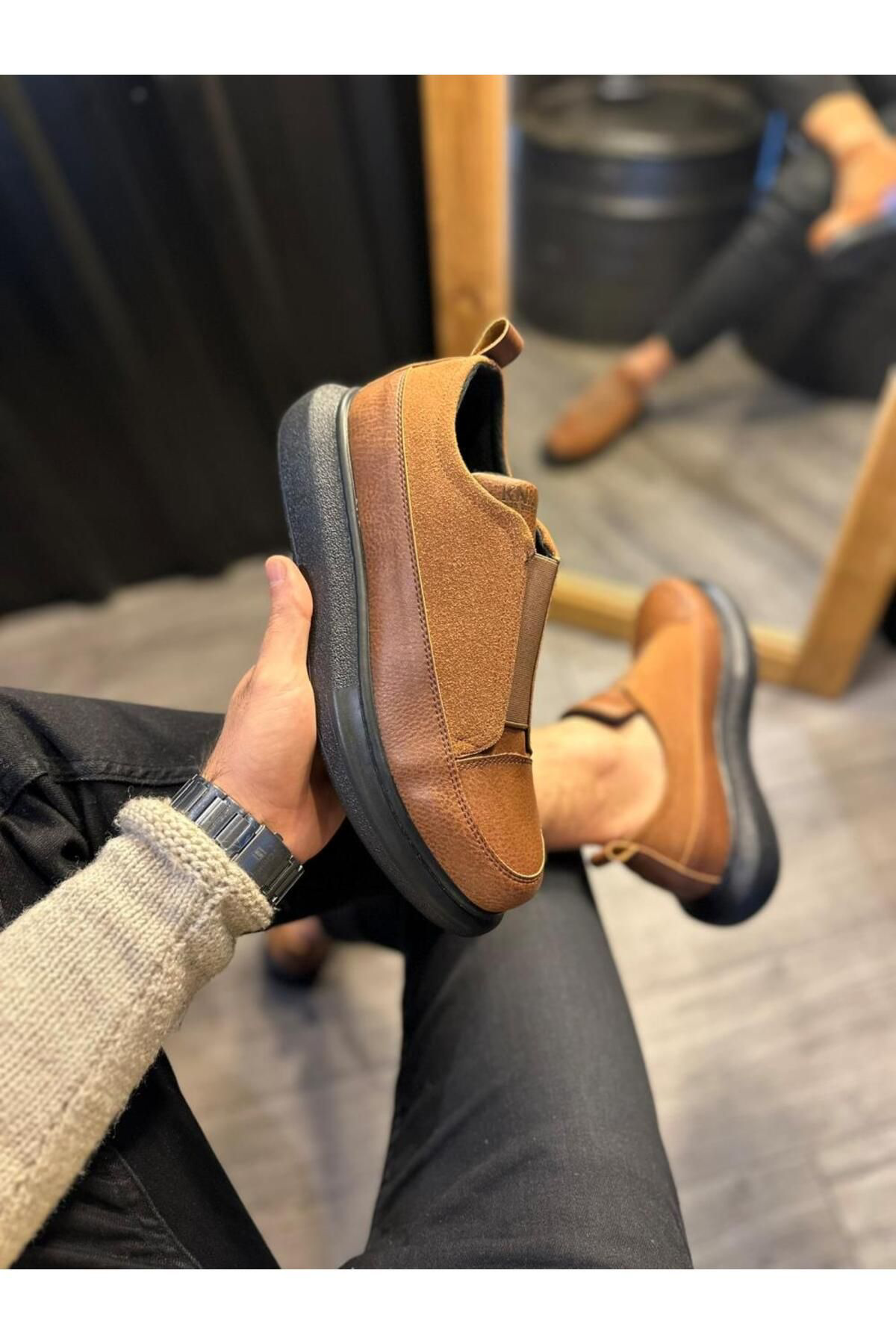 K&A Sneakers Ayakkabi  Taba (Siyah Taban)