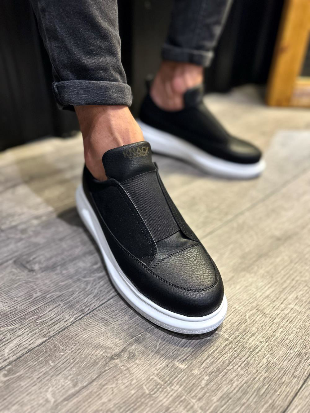 Sneakers Ayakkabı 911 Siyah (Beyaz Taban)