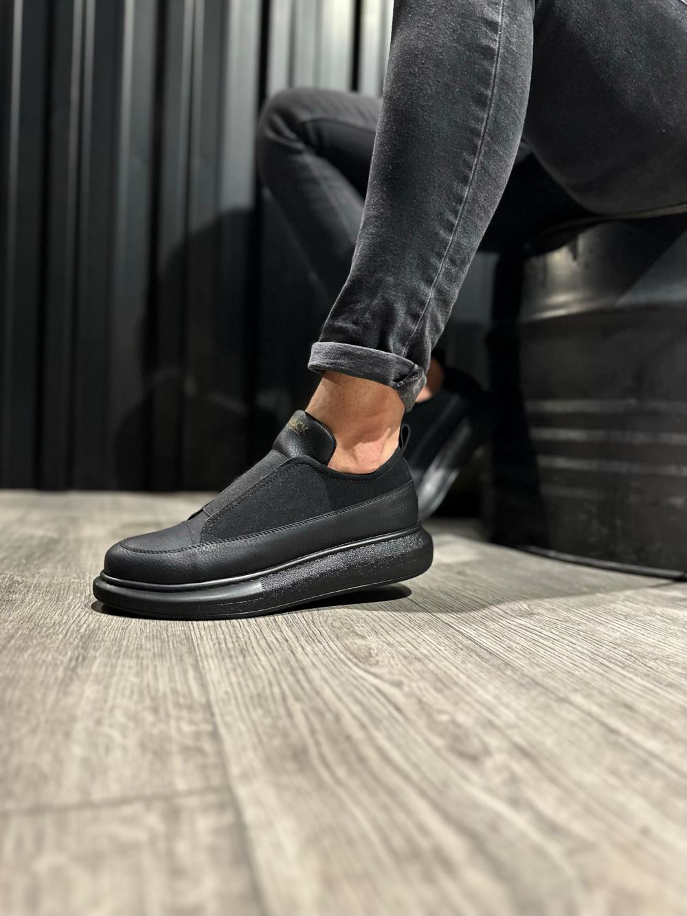 Sneakers Ayakkabı 911 Siyah (Siyah Taban)